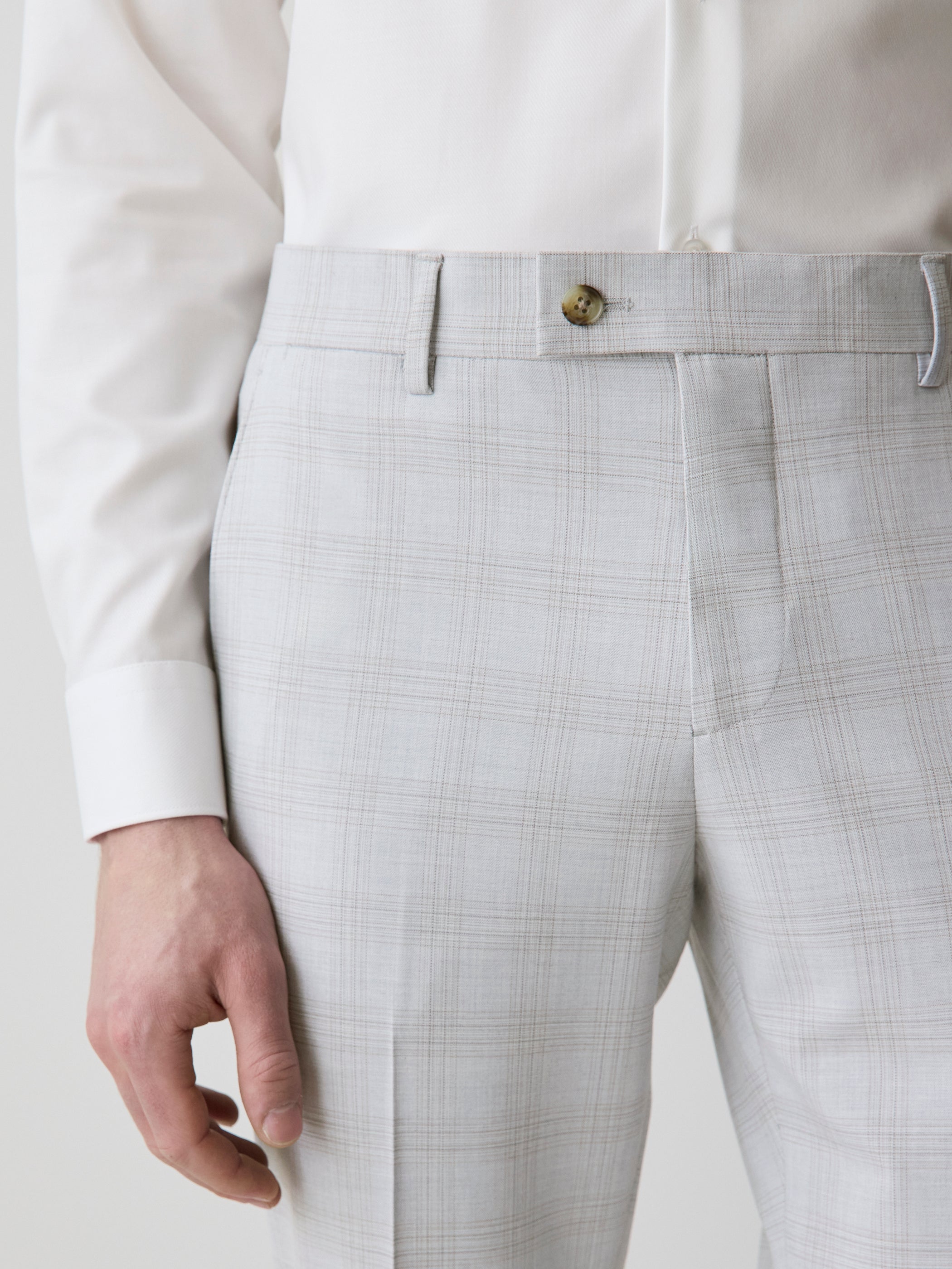 Slim Fit Grey Checkered Suit Pant rw&co Great Value Deal