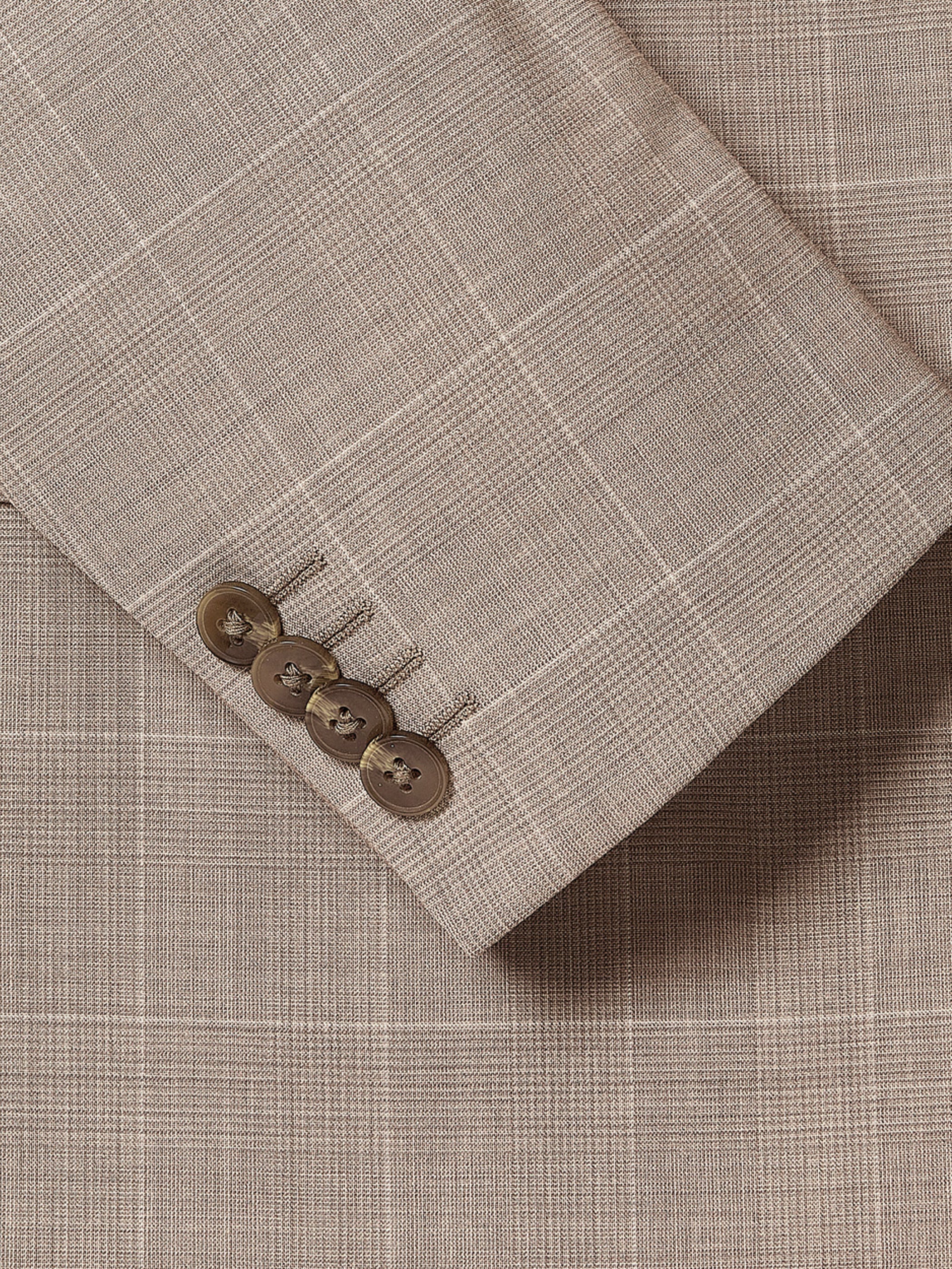 Slim Fit Wool Check Suit Blazer rw&co Special Offer
