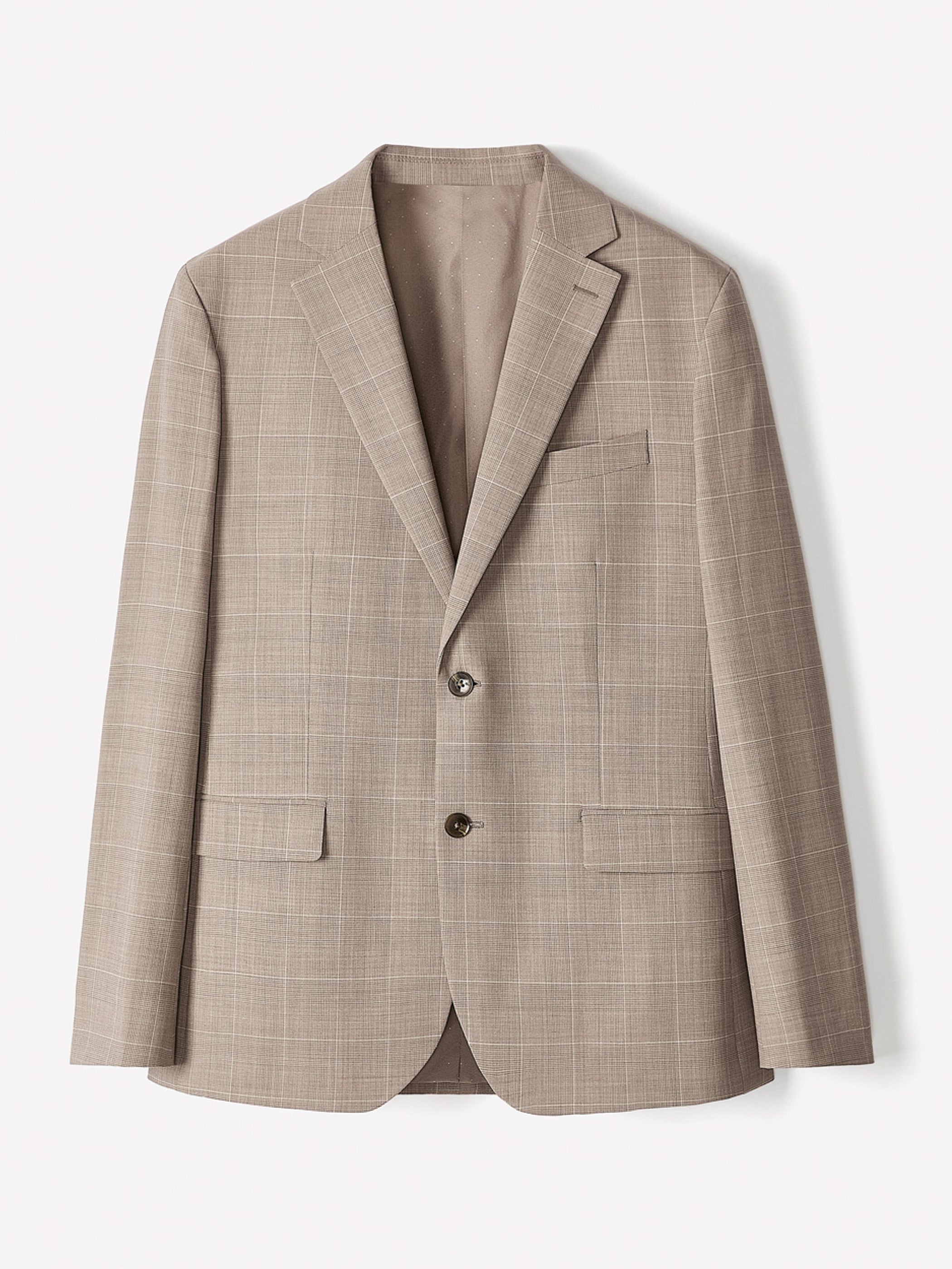 Slim Fit Wool Check Suit Blazer rw&co Special Offer