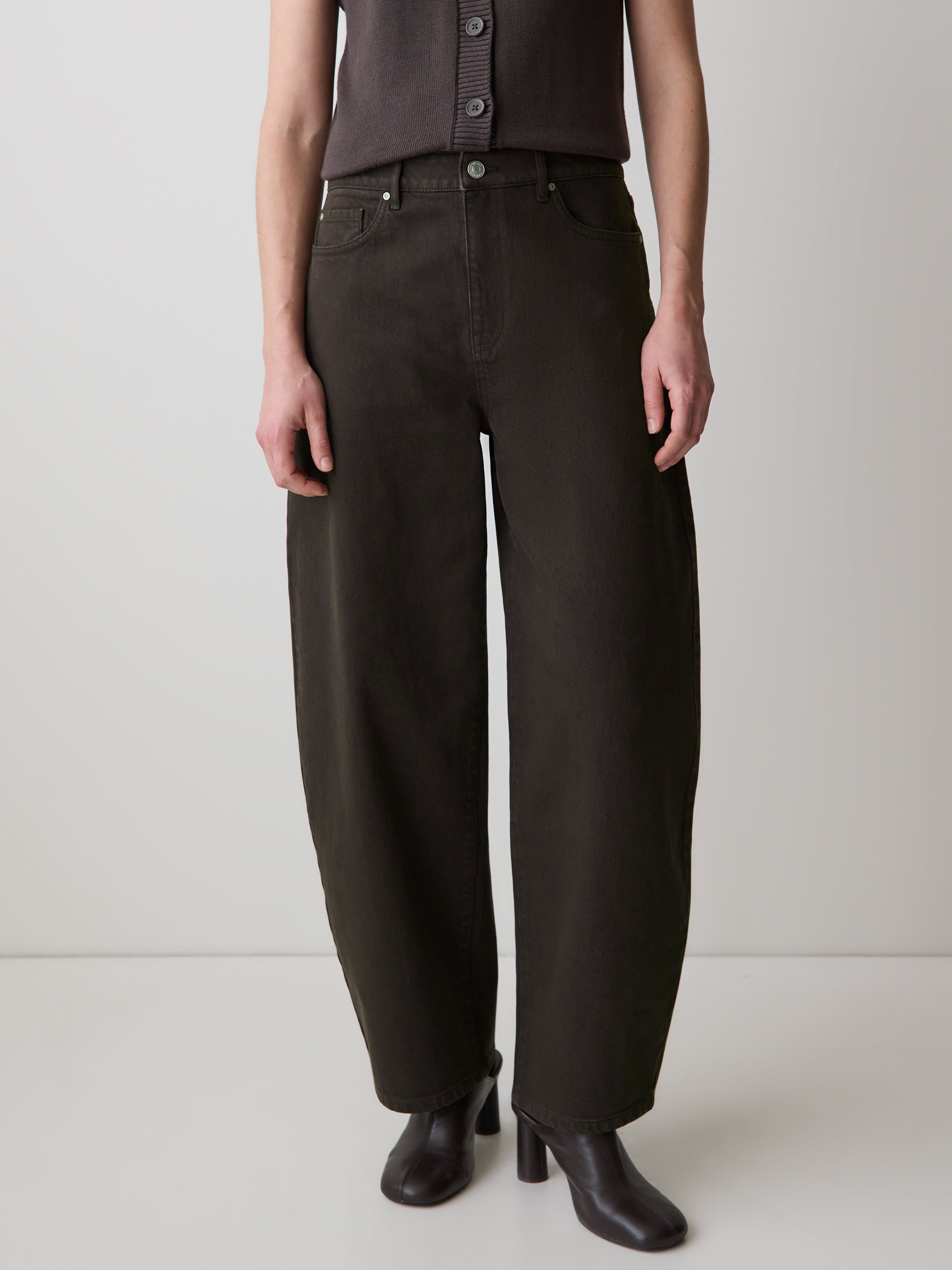 High-Rise Barrel Jeans rw&co Special Offer