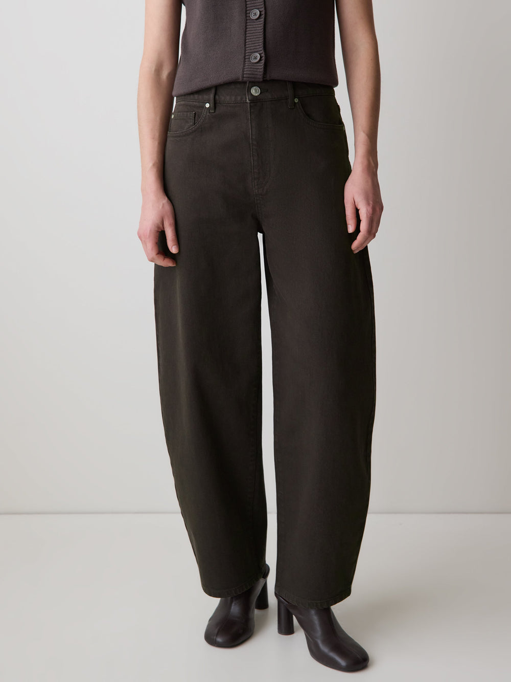 High-Rise Barrel Jeans rw&co Special Offer