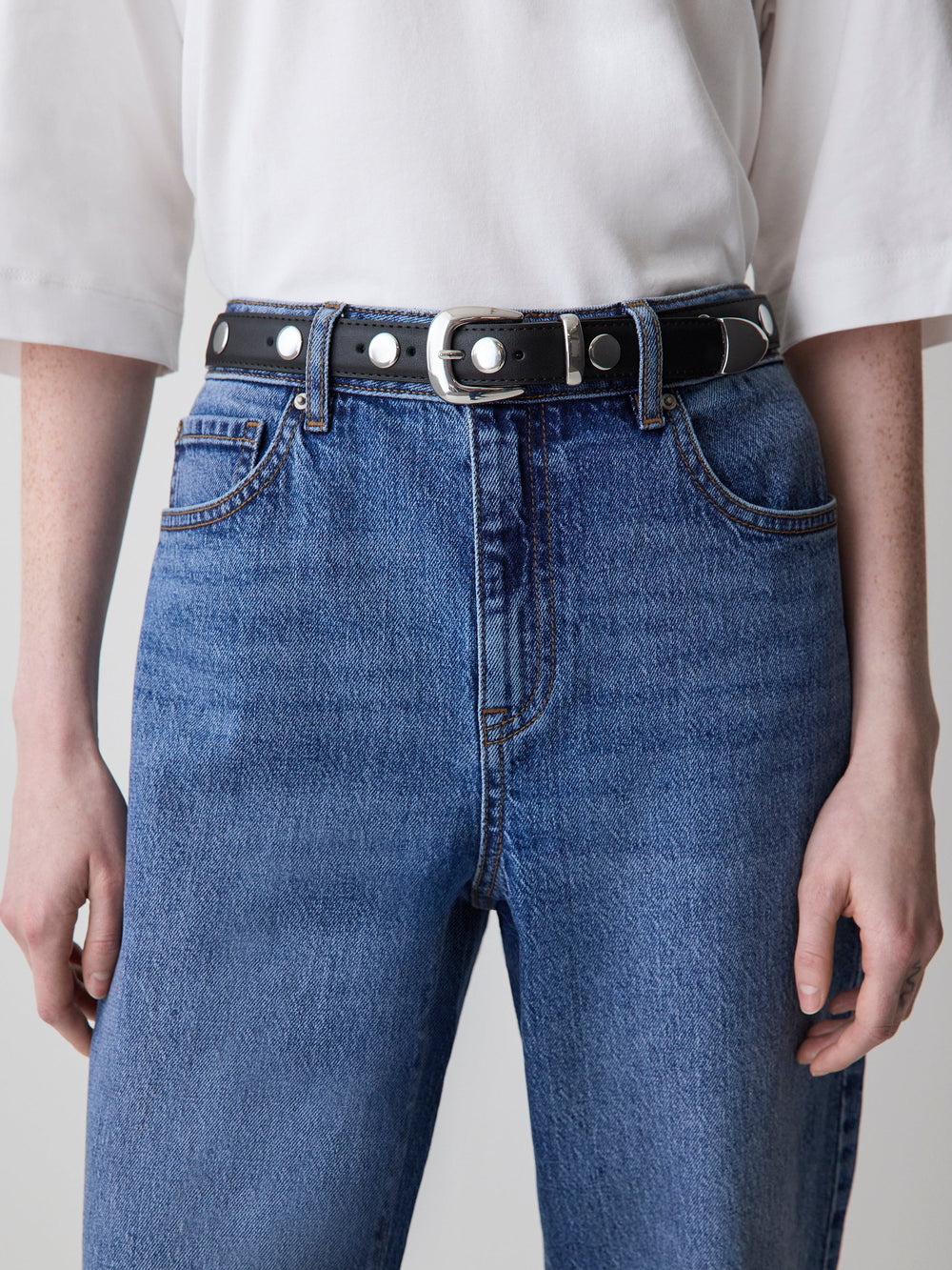 Studded Leather Belt rw&co Exclusive Sale Price
