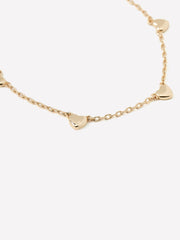 Delicate Chain Bracelet with Hearts rw&co On Sale