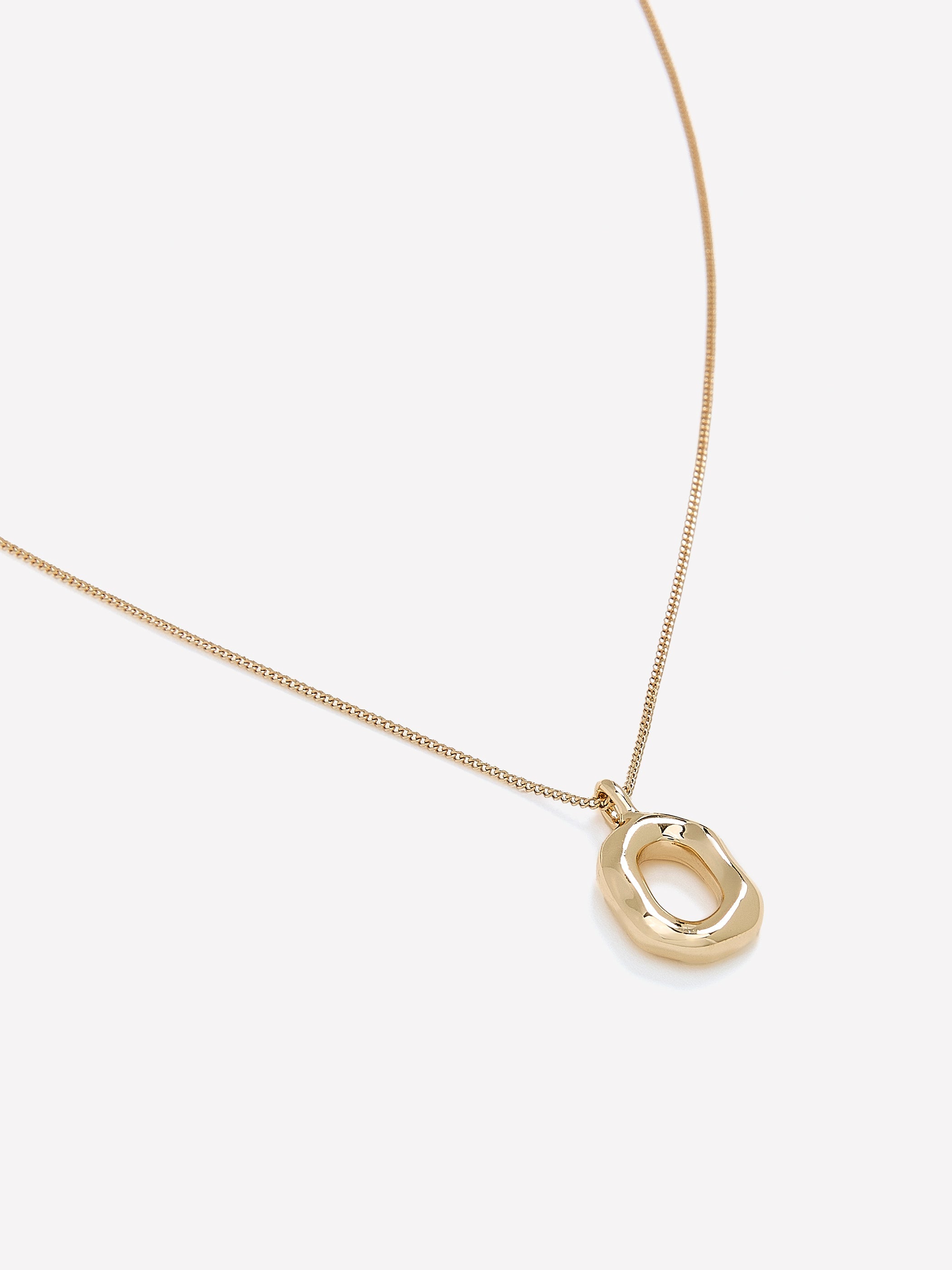 Necklace with Sculptural Metal Pendant rw&co Limited Time Discount