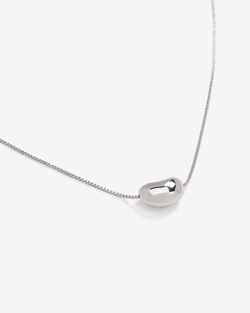 Delicate Chain Necklace with Bean Pendant rw&co Special Promo Price