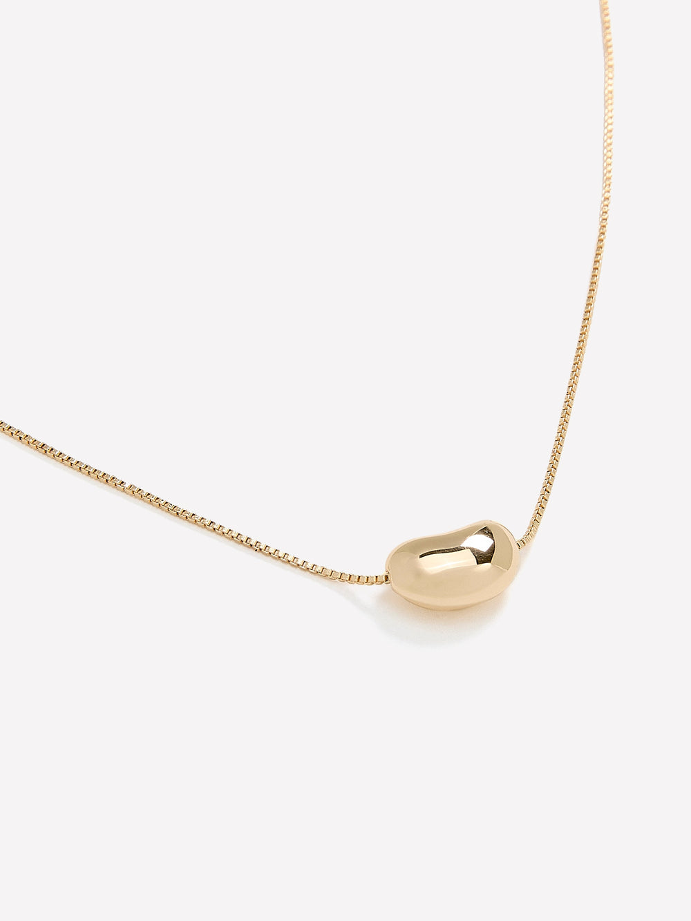 Delicate Chain Necklace with Bean Pendant rw&co Special Promo Price
