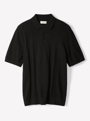 Short-Sleeve Cotton Polo with Vertical Stitches rw&co Exclusive Sale Price