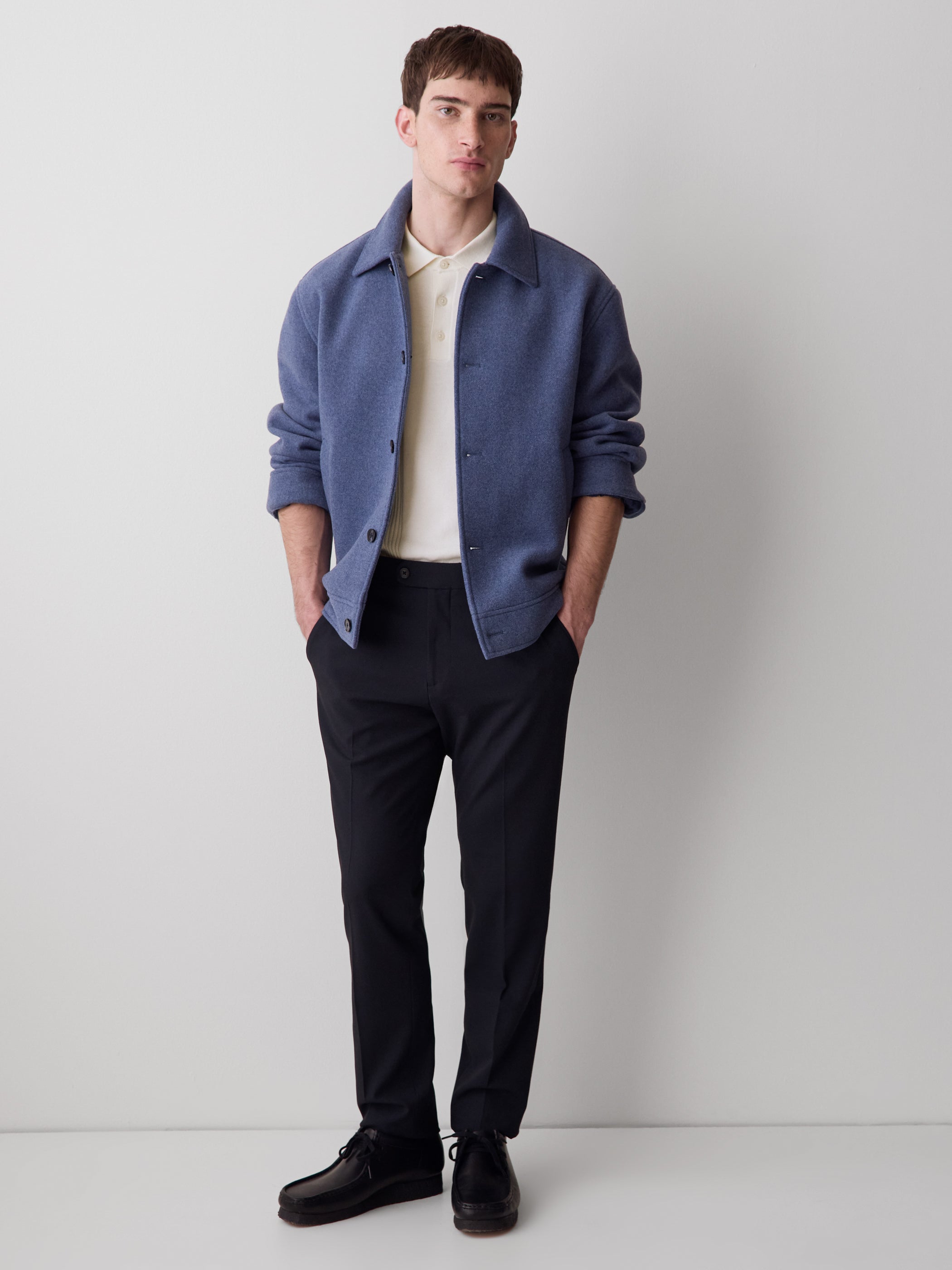 Short-Sleeve Cotton Polo with Vertical Stitches rw&co Exclusive Sale Price