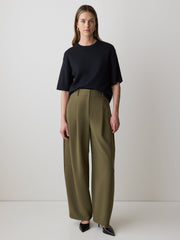 Wool-Blend Short-Sleeve Crew-Neck Sweater rw&co Exclusive Sale Price