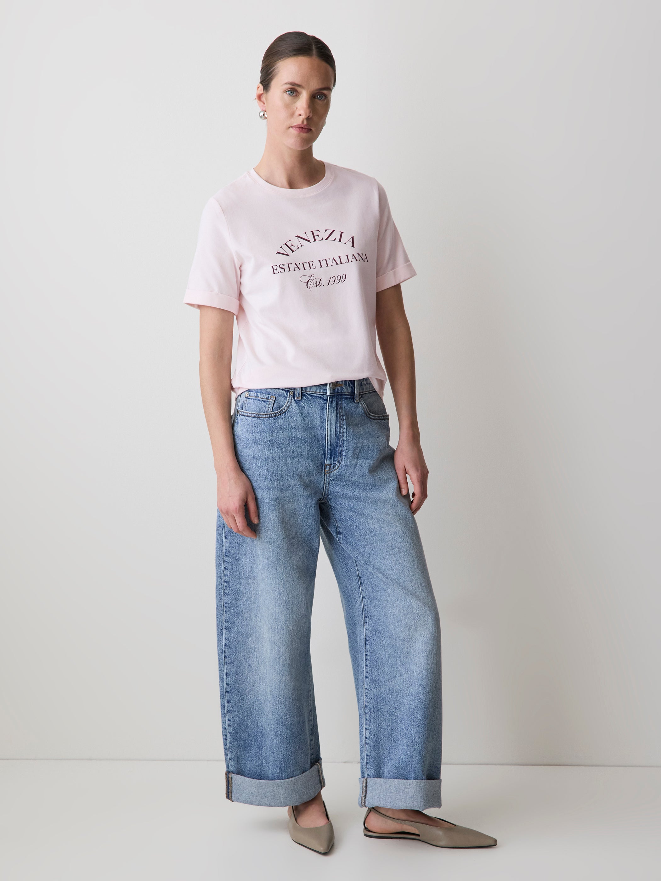 Organic Cotton Short-Sleeve Crew-Neck Tee rw&co Special Promo Price