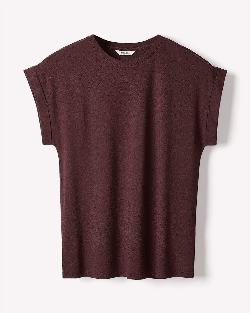 Extended-Sleeve Crew-Neck Tee rw&co Limited Time Discount