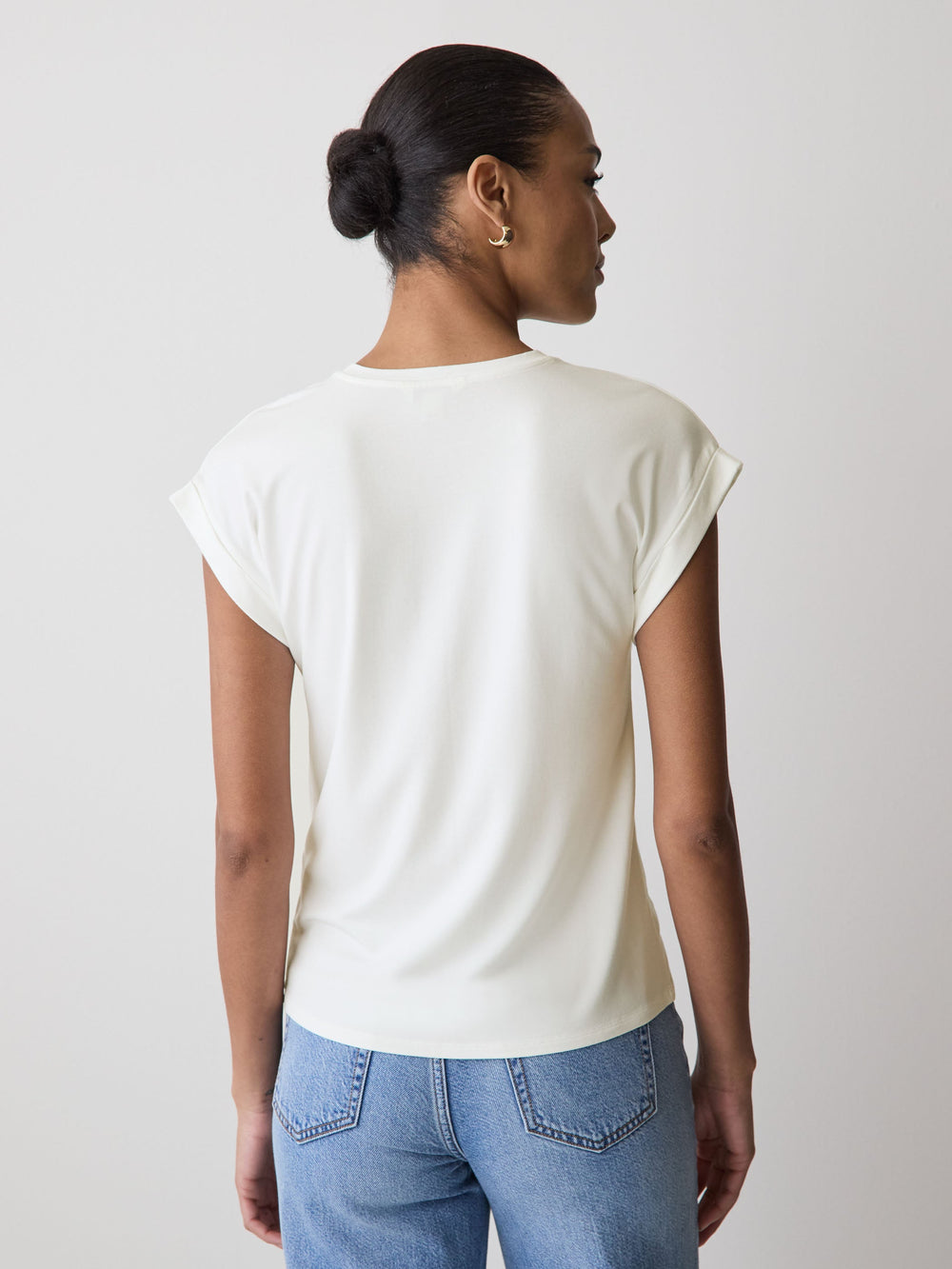 Extended-Sleeve Crew-Neck Tee rw&co Limited Time Discount