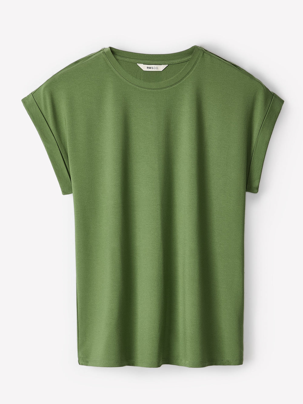 Extended-Sleeve Crew-Neck Tee rw&co Limited Time Discount