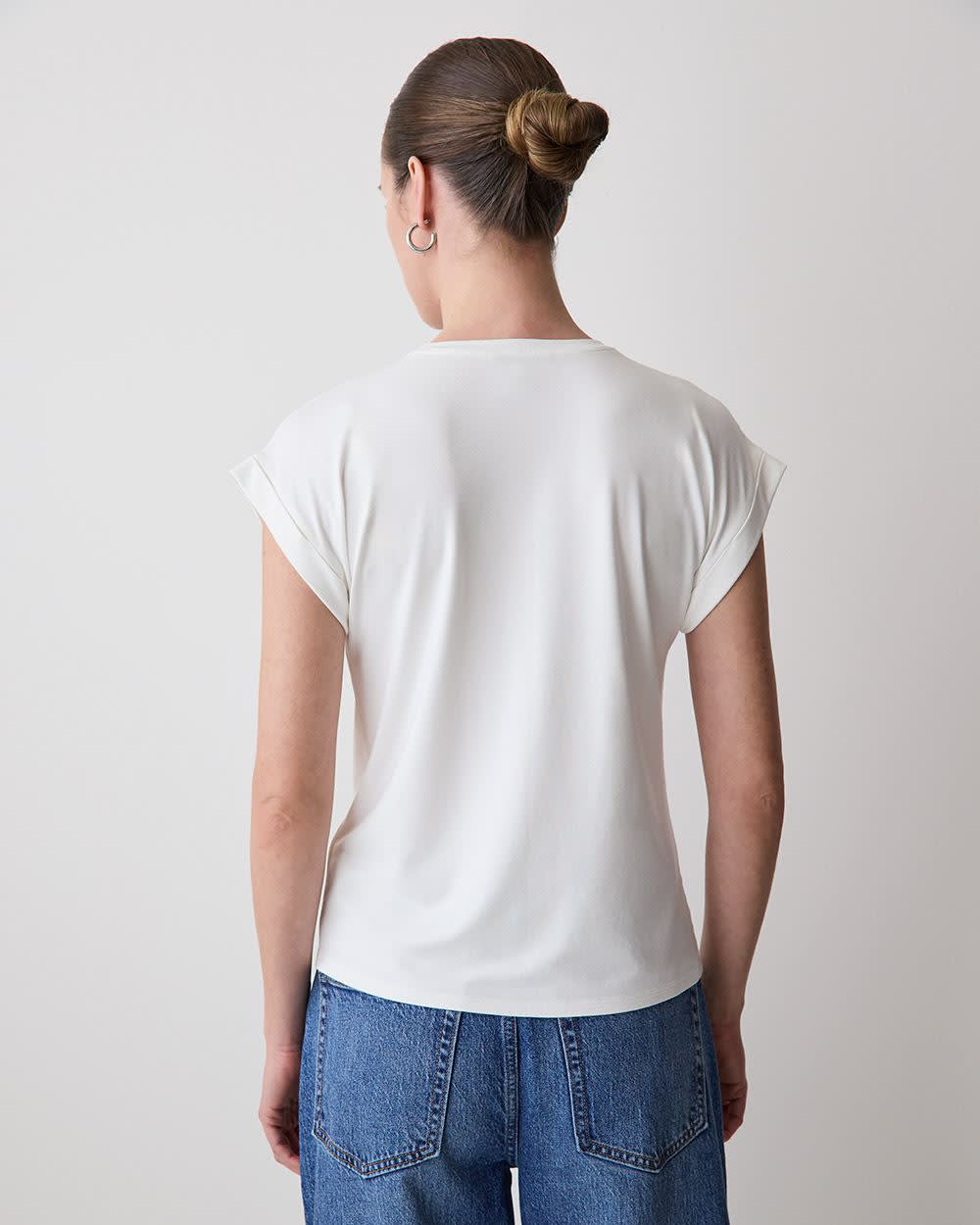 Extended-Sleeve Crew-Neck Tee rw&co Limited Time Discount