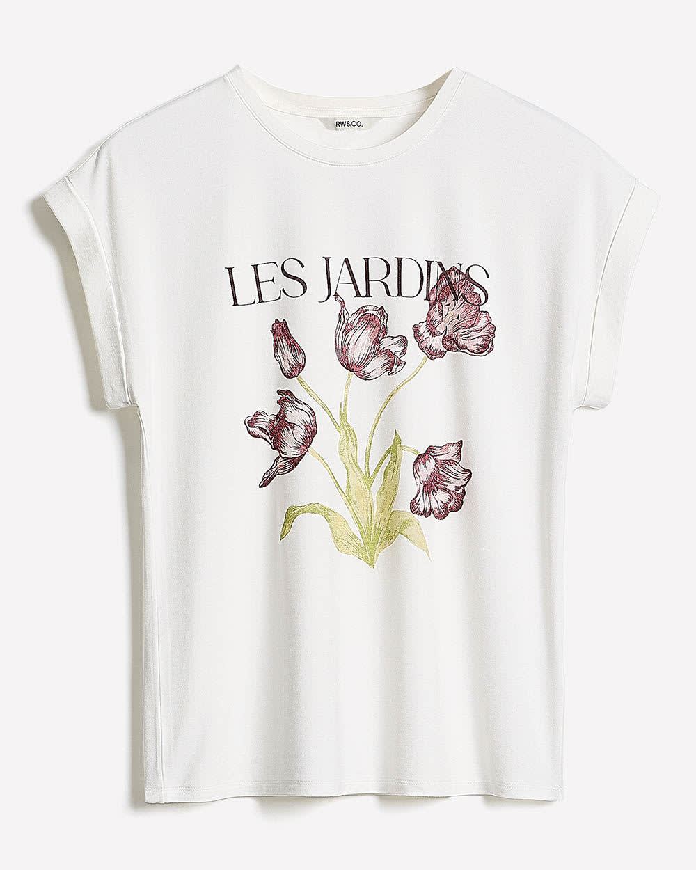 Extended-Sleeve Crew-Neck Tee rw&co Limited Time Discount