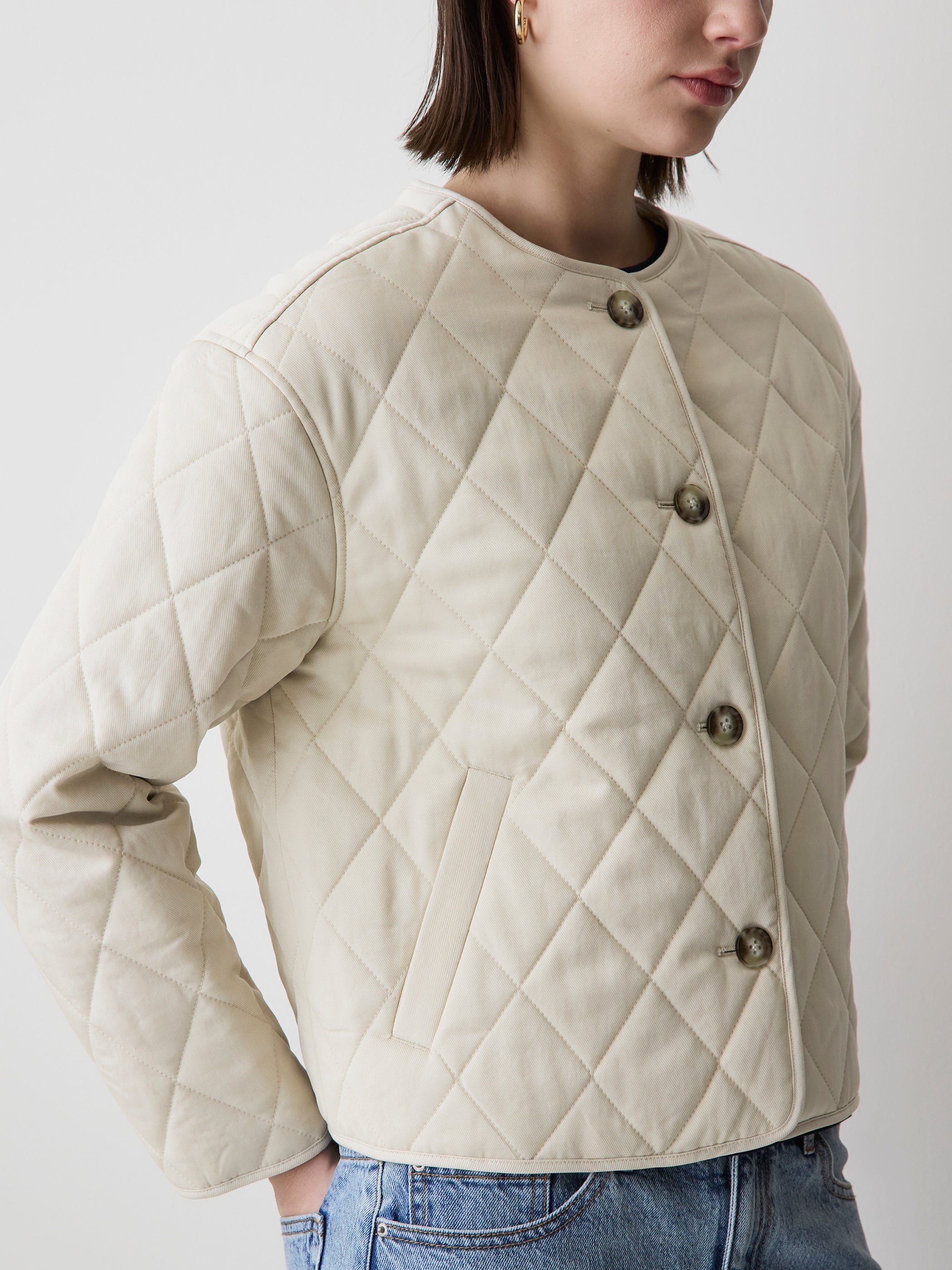 Boxy Quilted Jacket rw&co On Sale