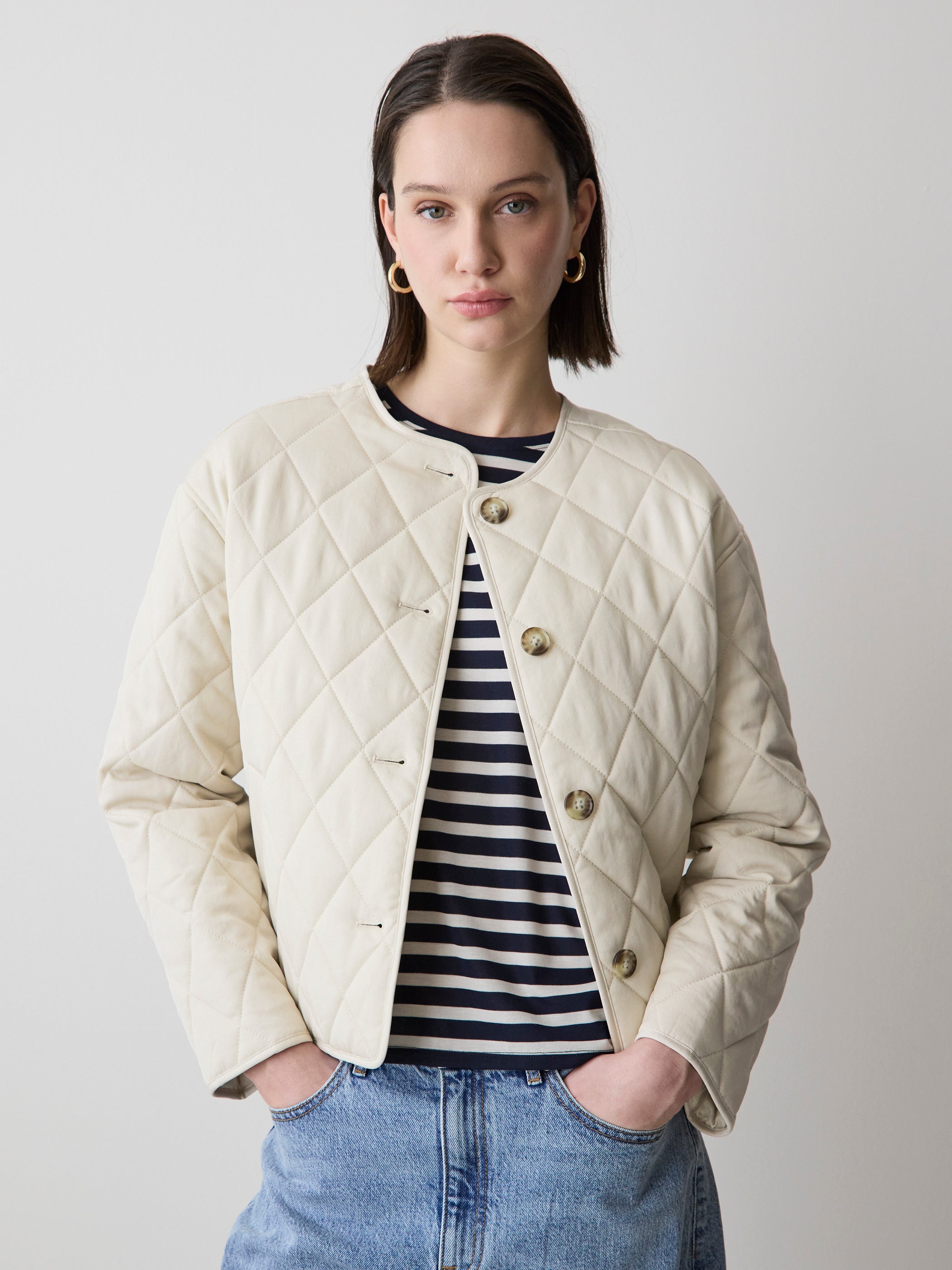 Boxy Quilted Jacket rw&co On Sale