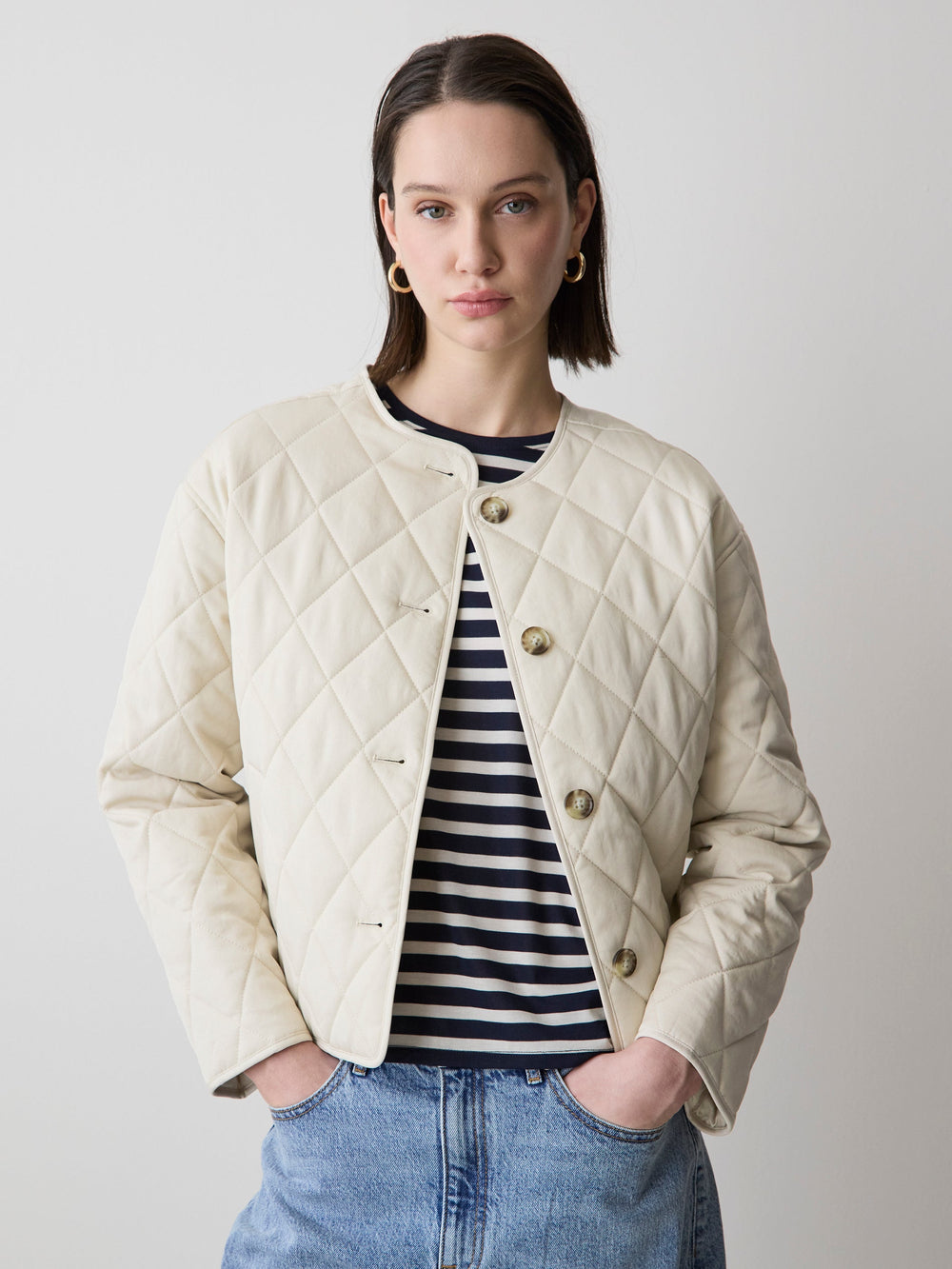 Boxy Quilted Jacket rw&co On Sale