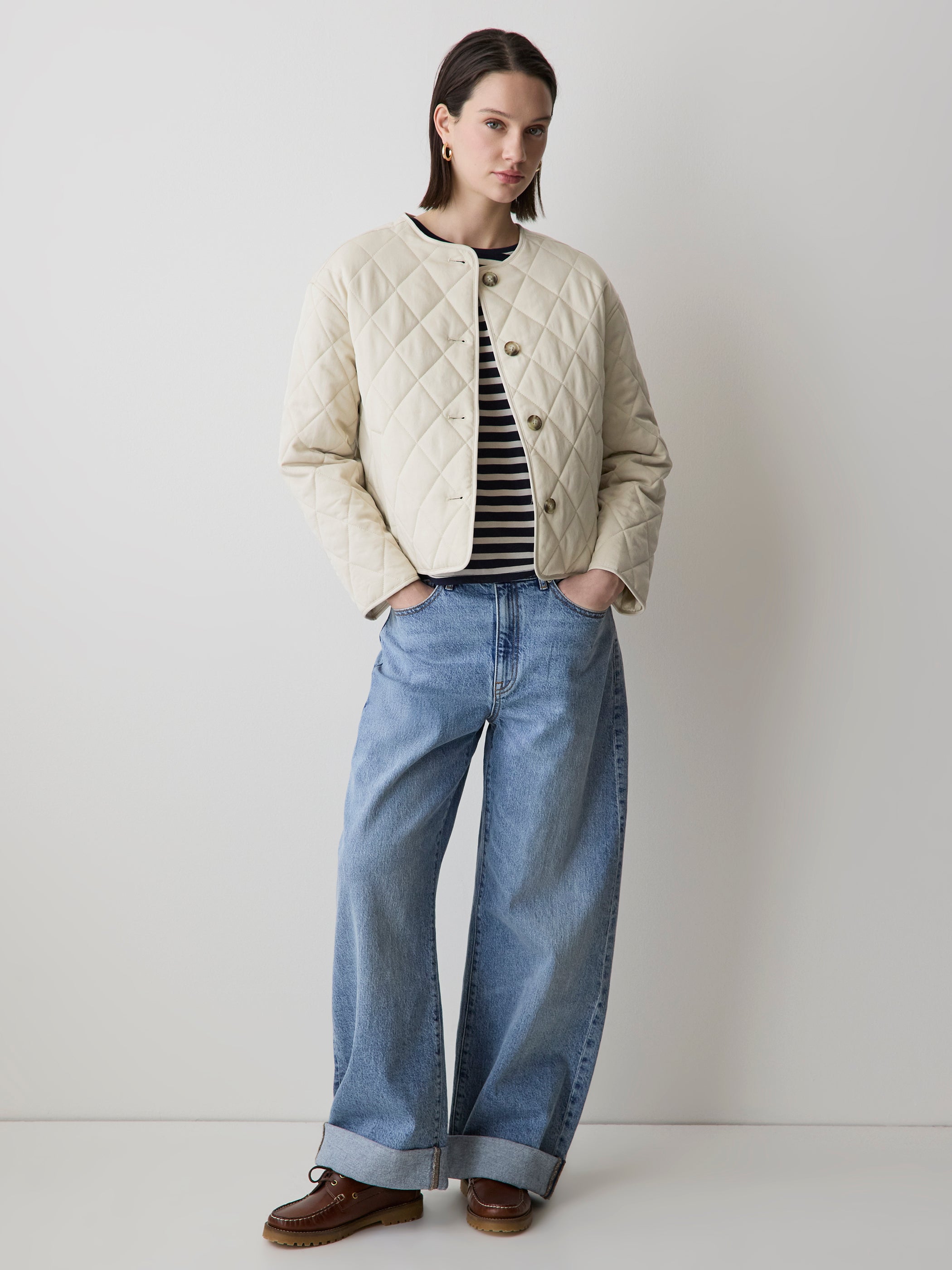Boxy Quilted Jacket rw&co On Sale