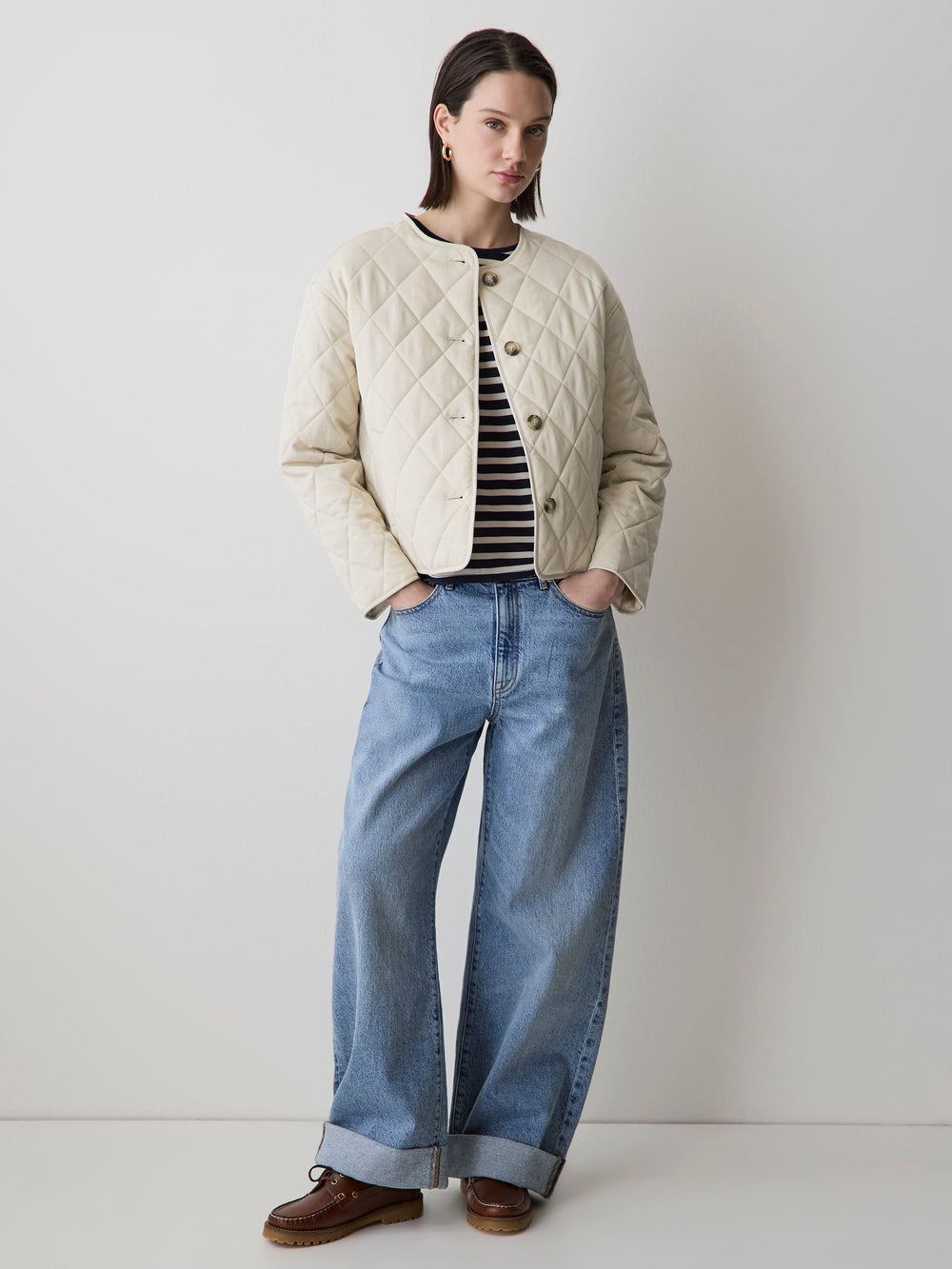 Boxy Quilted Jacket rw&co On Sale