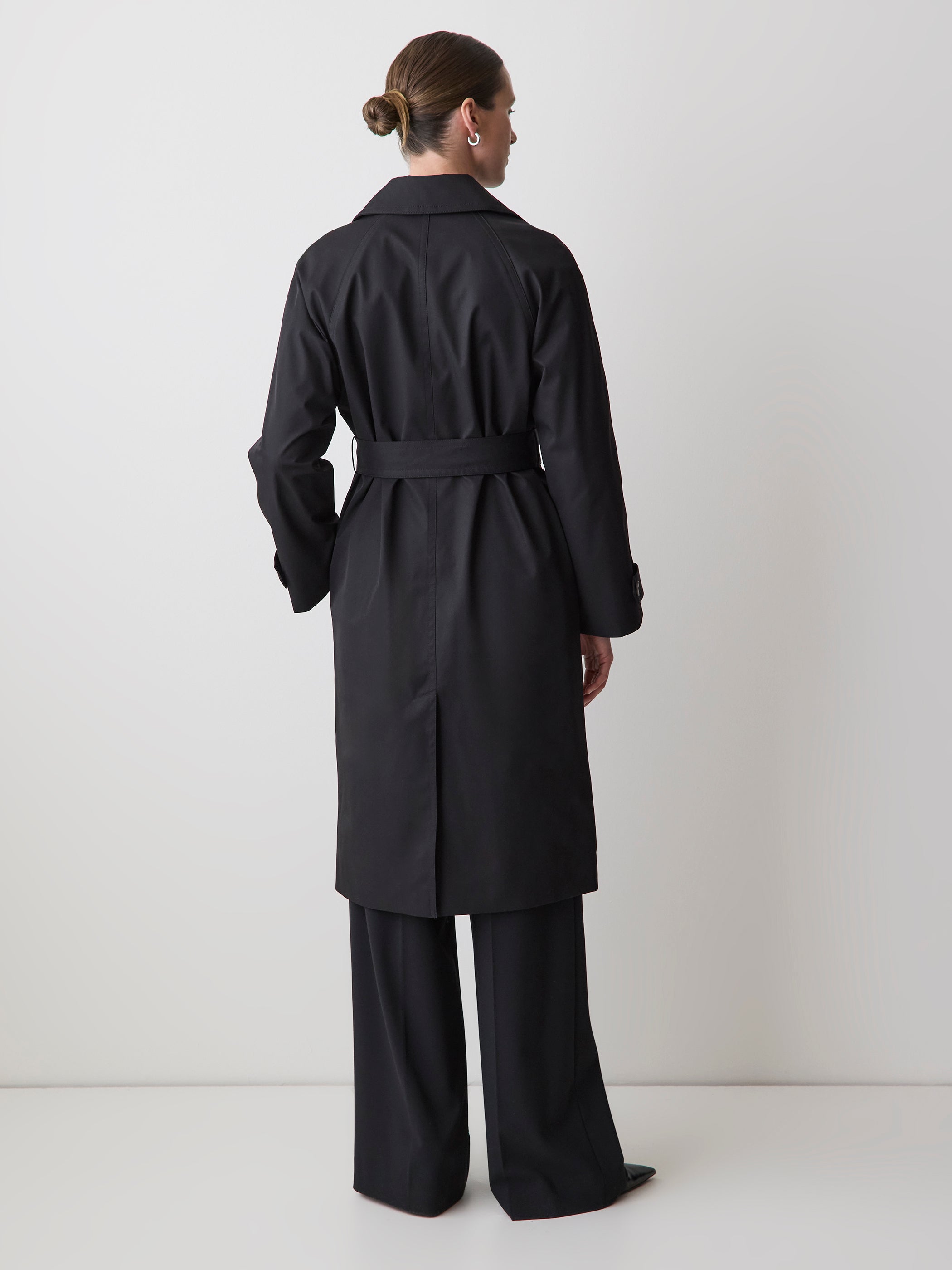 Twill Trench Coat with Removable Belt rw&co Special Offer