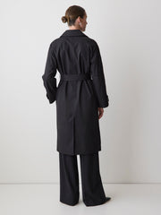 Twill Trench Coat with Removable Belt rw&co Special Offer