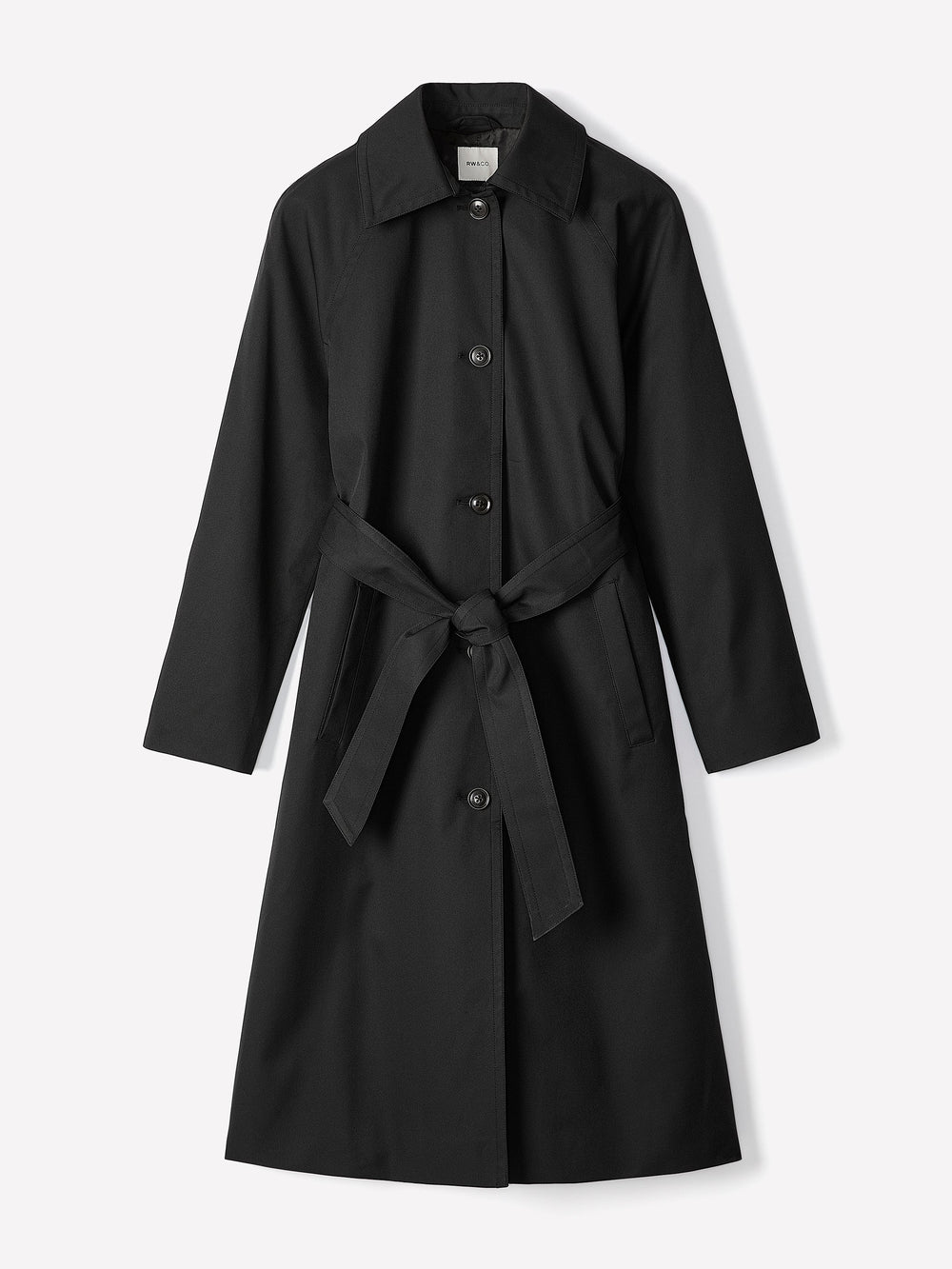 Twill Trench Coat with Removable Belt rw&co Special Offer