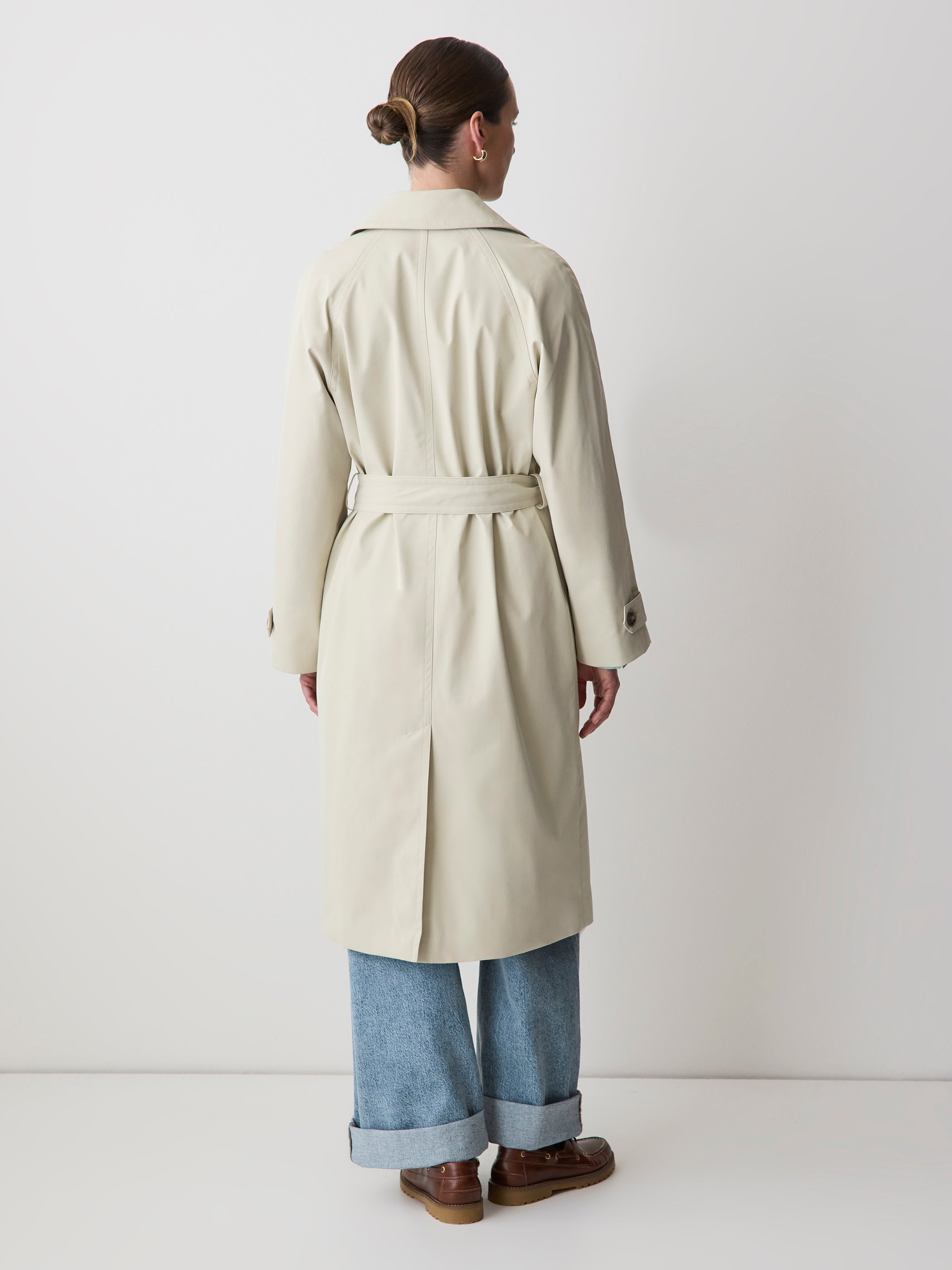 Twill Trench Coat with Removable Belt rw&co Special Offer