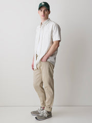 Striped Slim Fit Short-Sleeve Oxford Shirt rw&co Exclusive Sale Price