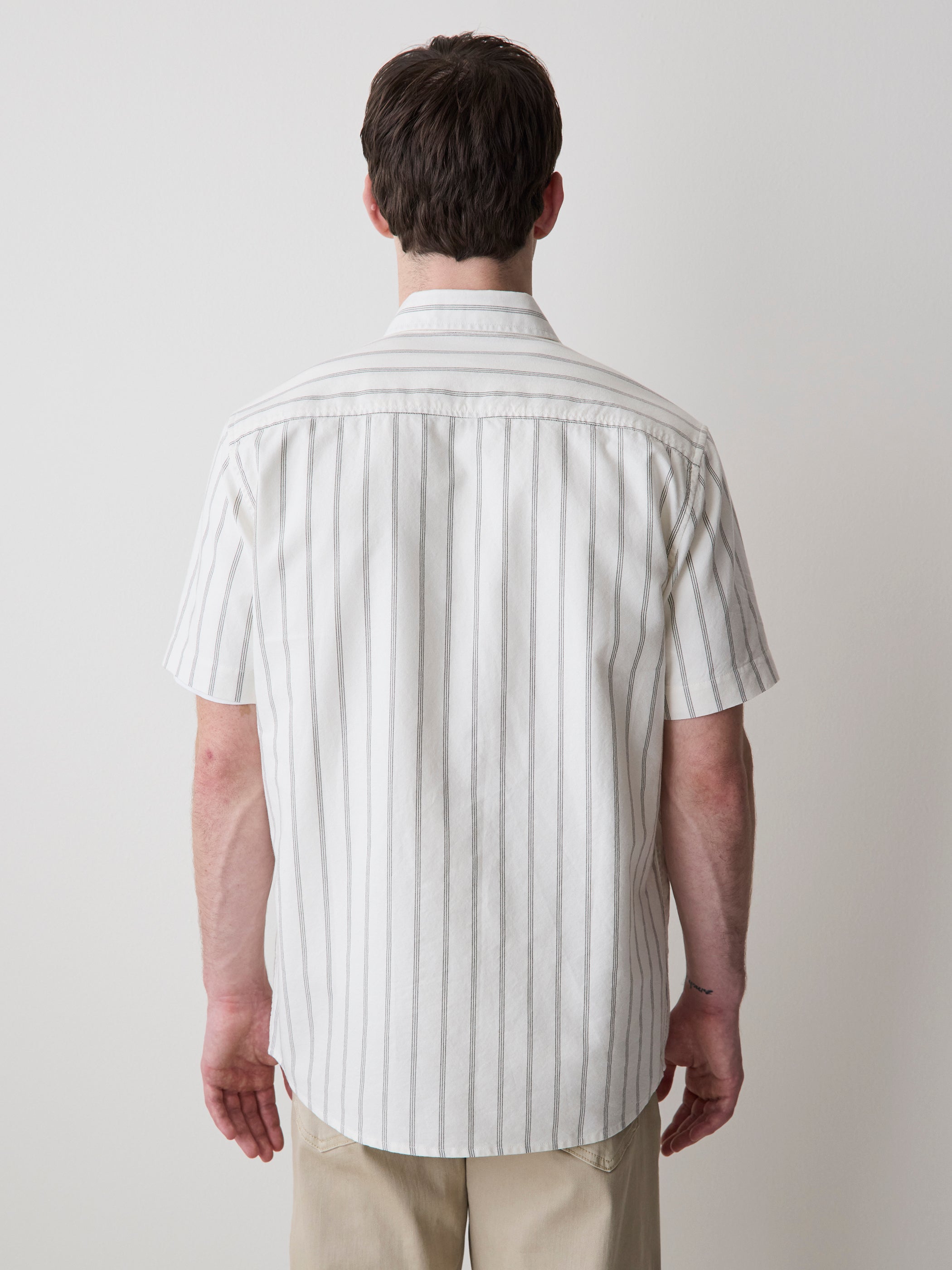 Striped Slim Fit Short-Sleeve Oxford Shirt rw&co Exclusive Sale Price