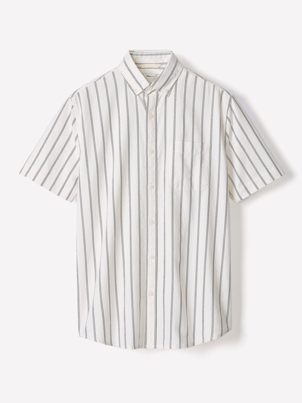 Striped Slim Fit Short-Sleeve Oxford Shirt rw&co Exclusive Sale Price