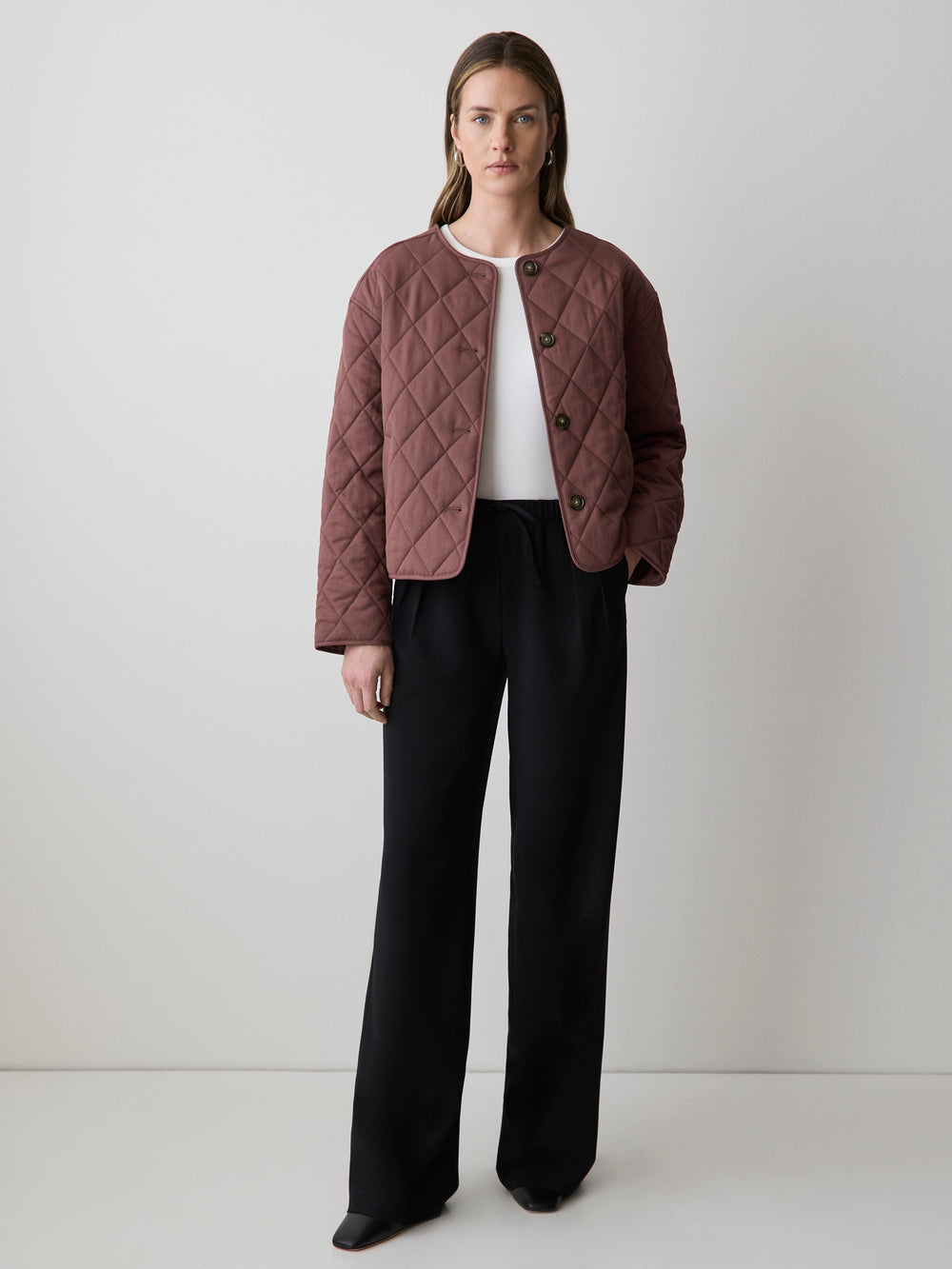 Pull-On Mid-Rise Wide-Leg Pant rw&co Special Offer