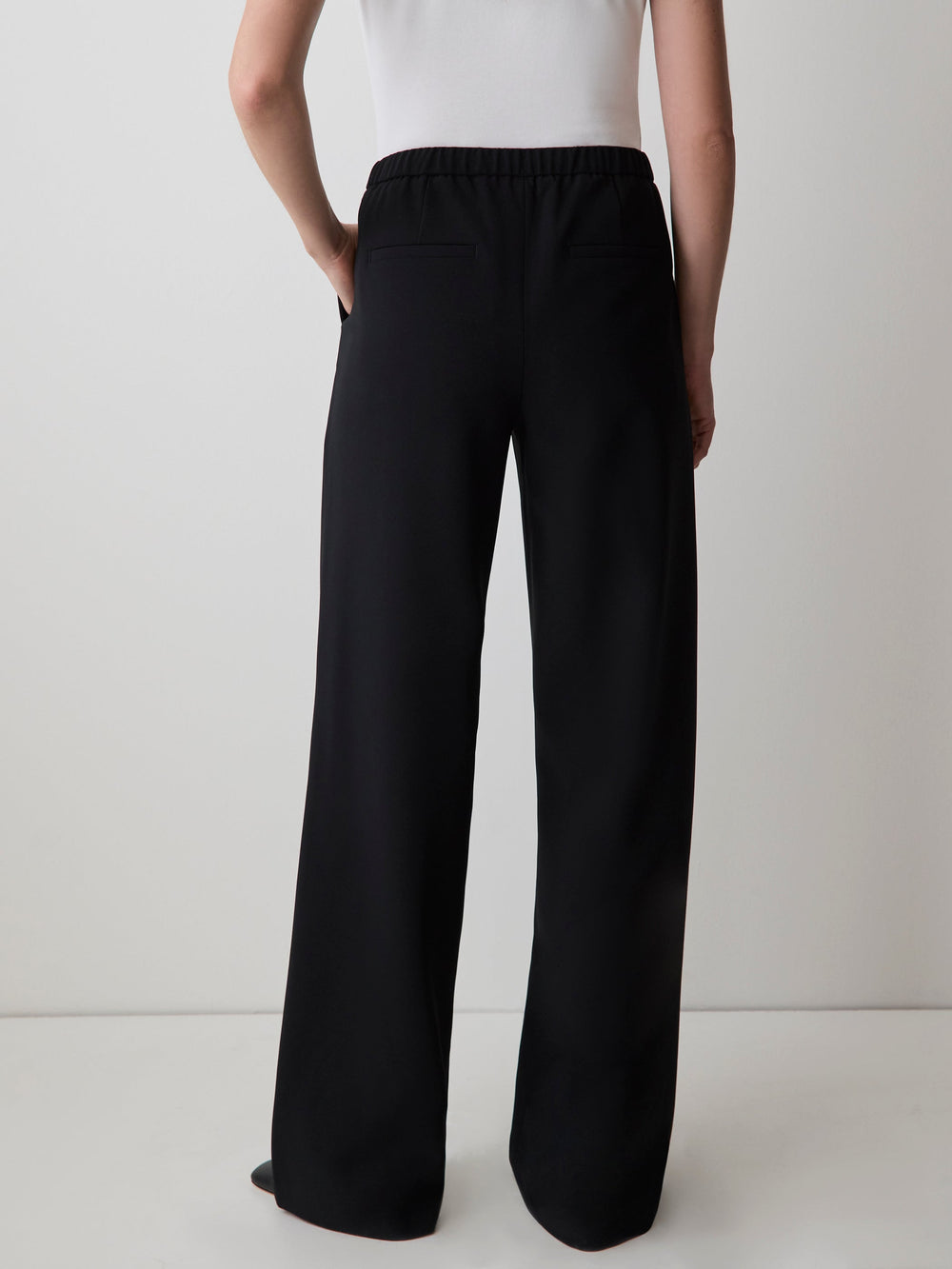 Pull-On Mid-Rise Wide-Leg Pant rw&co Special Offer