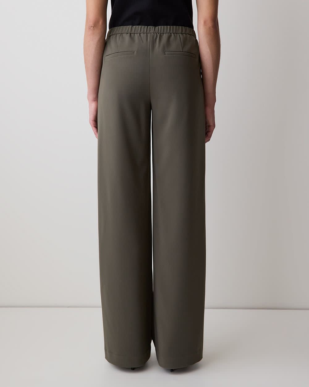 Pull-On Mid-Rise Wide-Leg Pant rw&co Special Offer