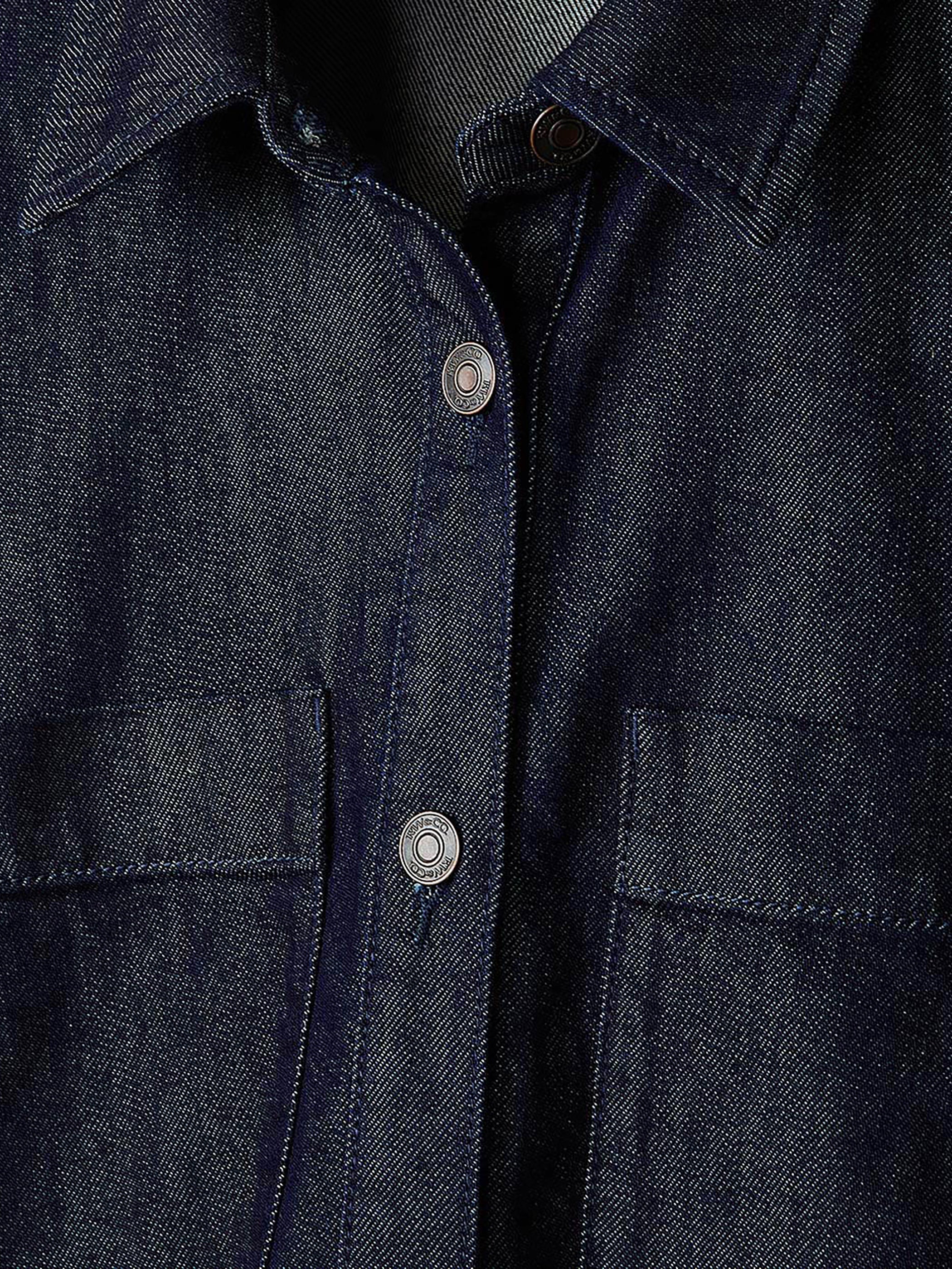 Long-Sleeve Buttoned-Down Denim Blouse rw&co Special Offer