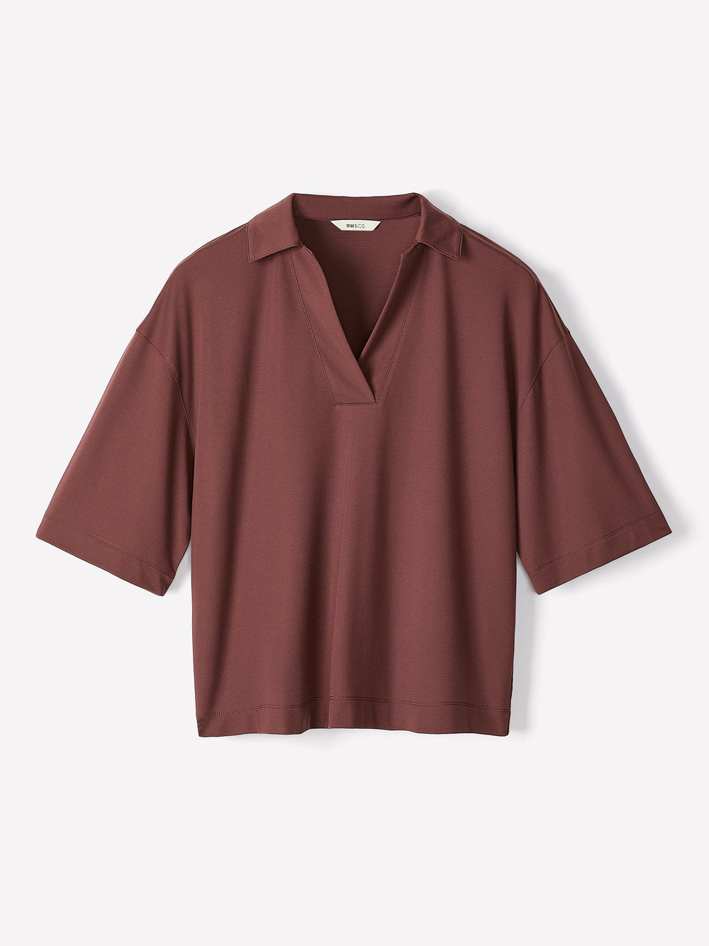 Piqué-Knit Short-Sleeve Polo rw&co On Sale