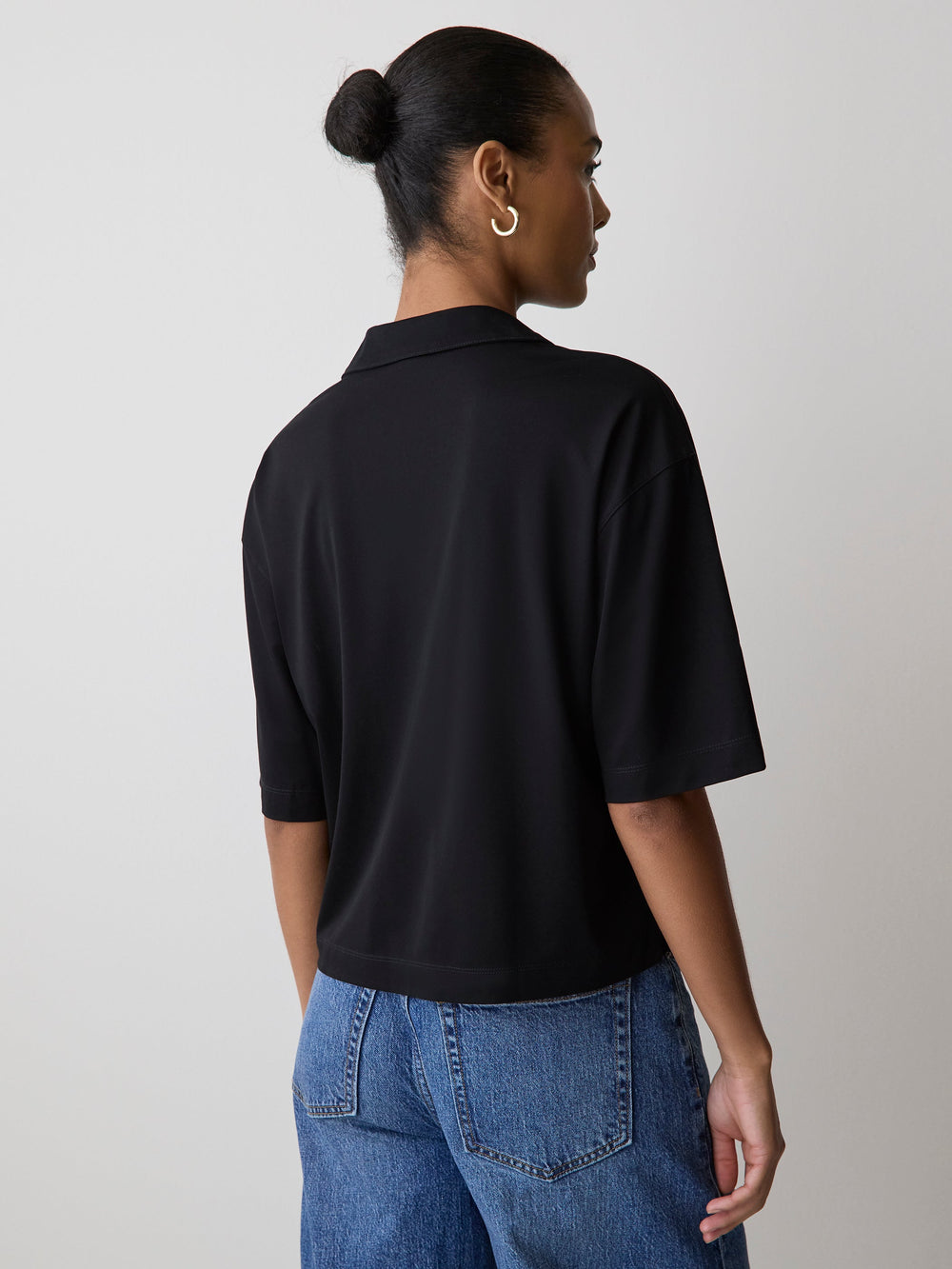 Piqué-Knit Short-Sleeve Polo rw&co On Sale