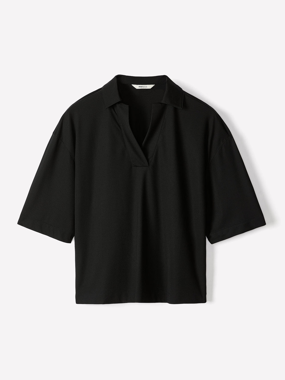 Piqué-Knit Short-Sleeve Polo rw&co On Sale