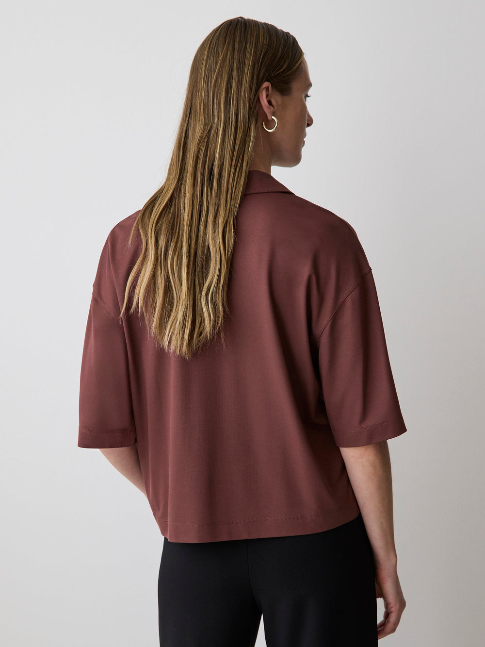 Piqué-Knit Short-Sleeve Polo rw&co On Sale