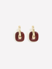 Hoops with Enamel Link Pendant rw&co On Sale