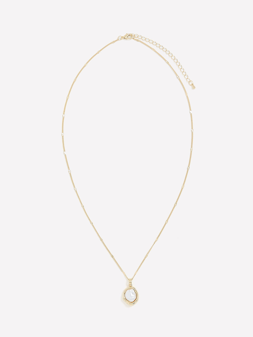 Long Necklace with Baroque Pearl Pendant rw&co Great Value Deal