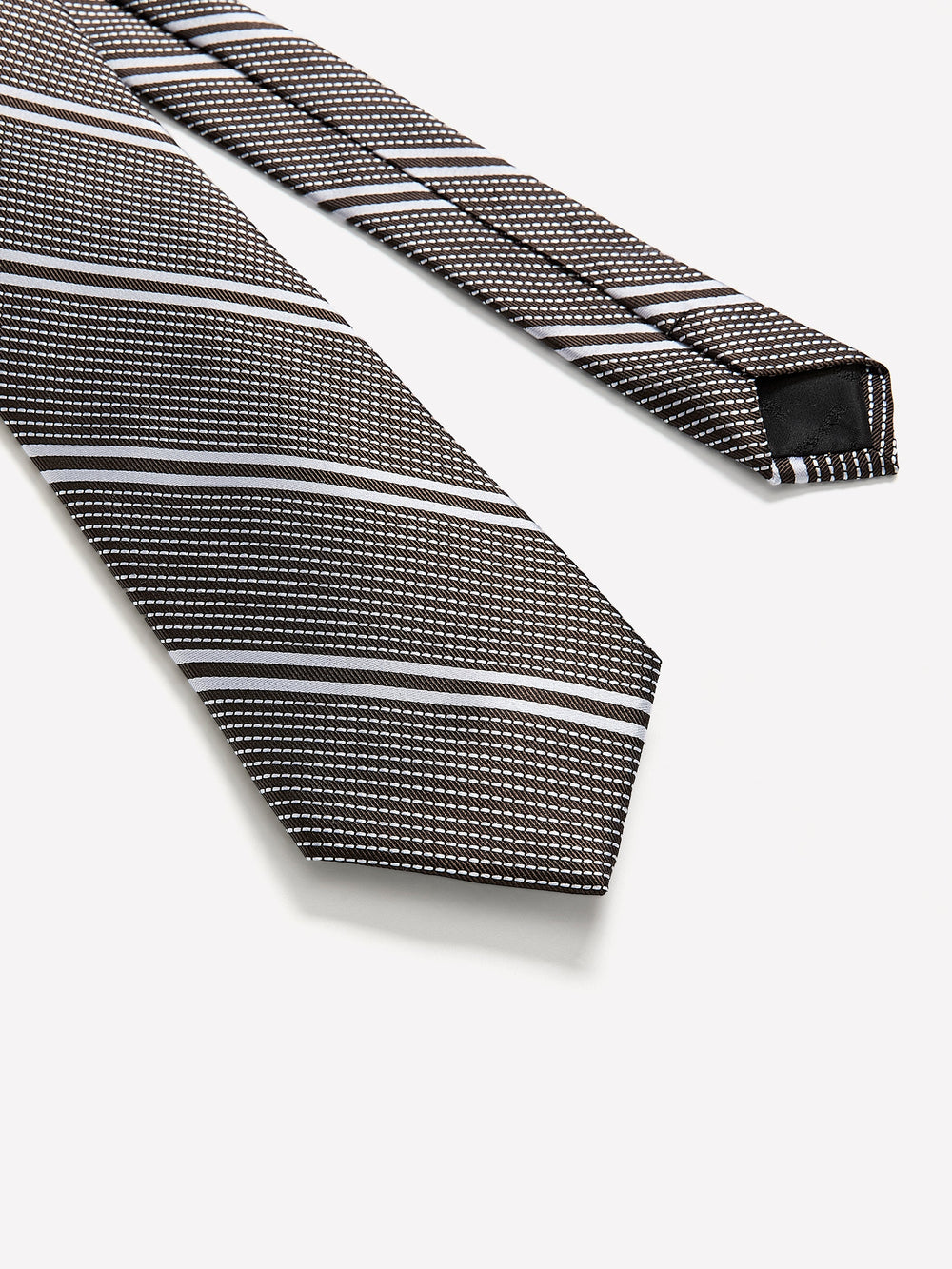 Striped Brown Regular Tie rw&co Special Offer