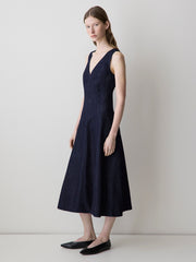 Sleeveless Denim Midi Dress rw&co On Sale