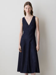 Sleeveless Denim Midi Dress rw&co On Sale