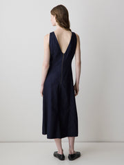 Sleeveless Denim Midi Dress rw&co On Sale