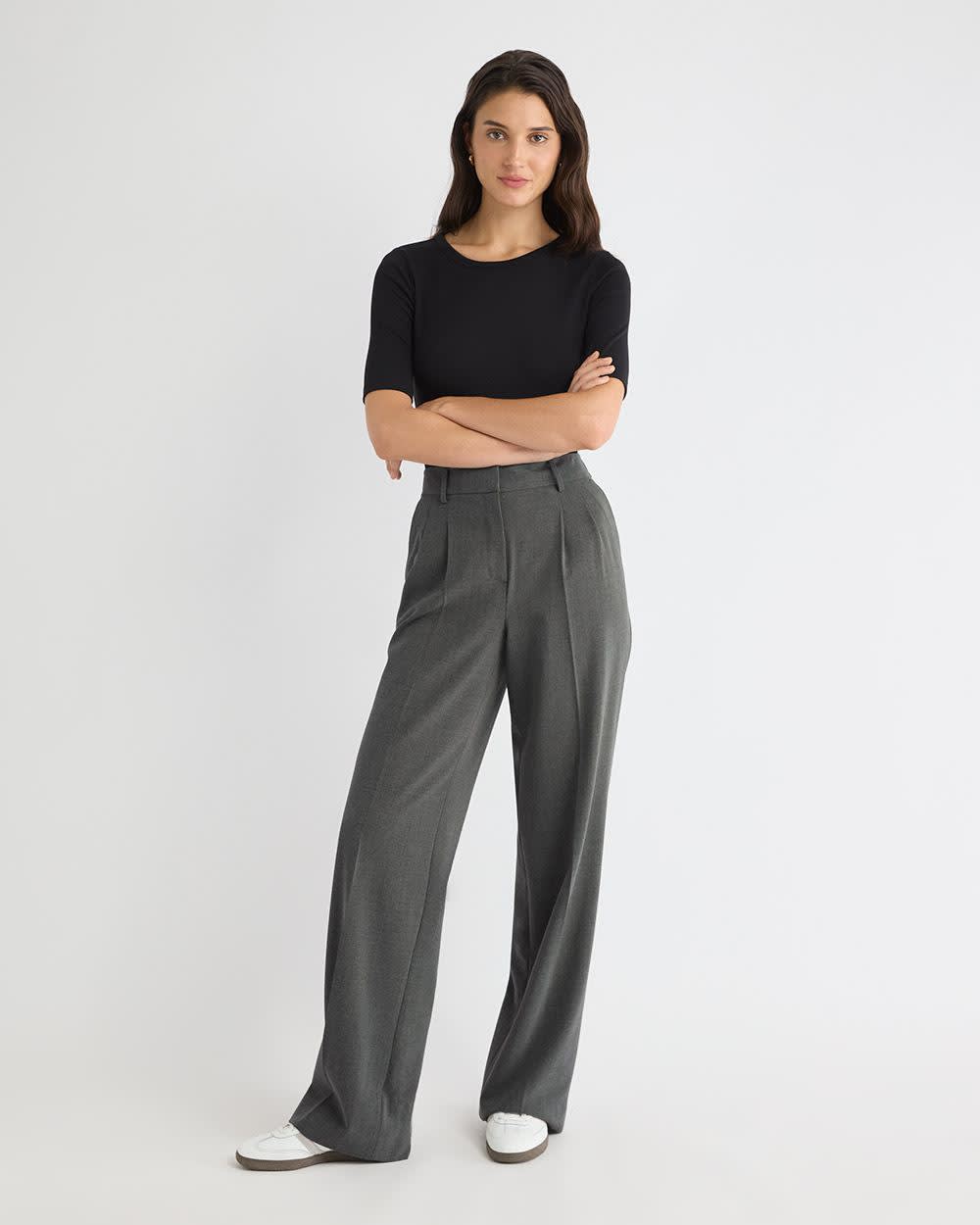 High-Rise Wide-Leg Pant rw&co Great Value Deal