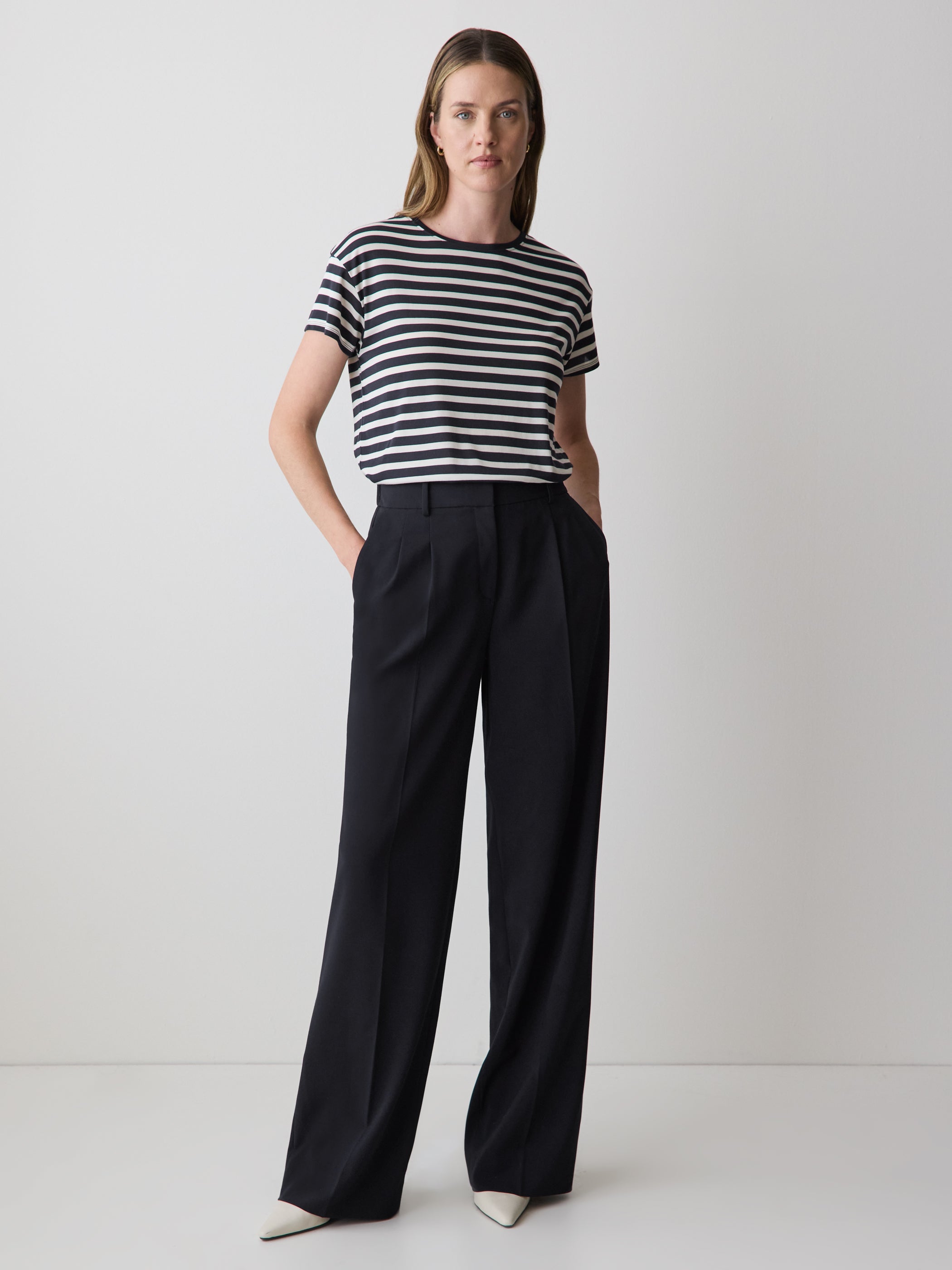High-Rise Wide-Leg Pant rw&co Great Value Deal
