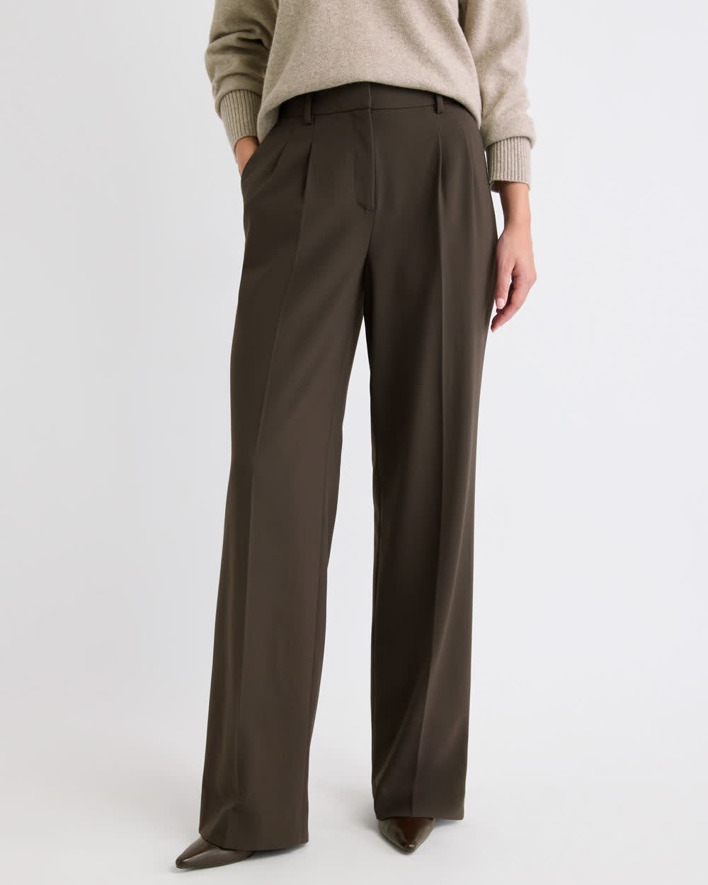 High-Rise Wide-Leg Pant rw&co Great Value Deal