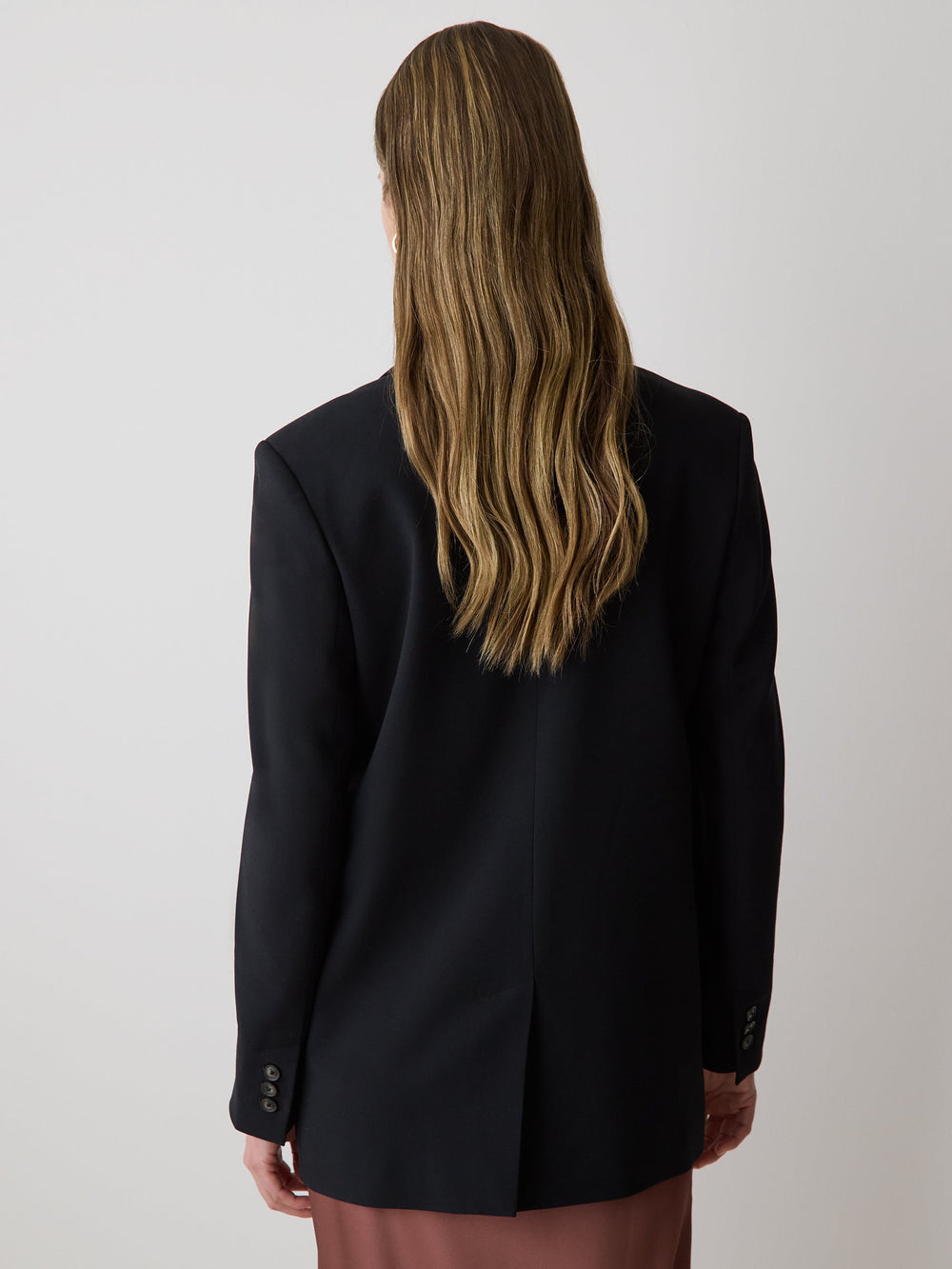 Black Relaxed Fit One-Button Blazer rw&co Special Offer