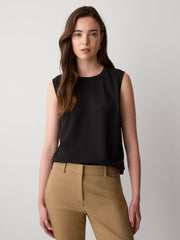 Crew-Neck Satin Cami rw&co Great Value Deal